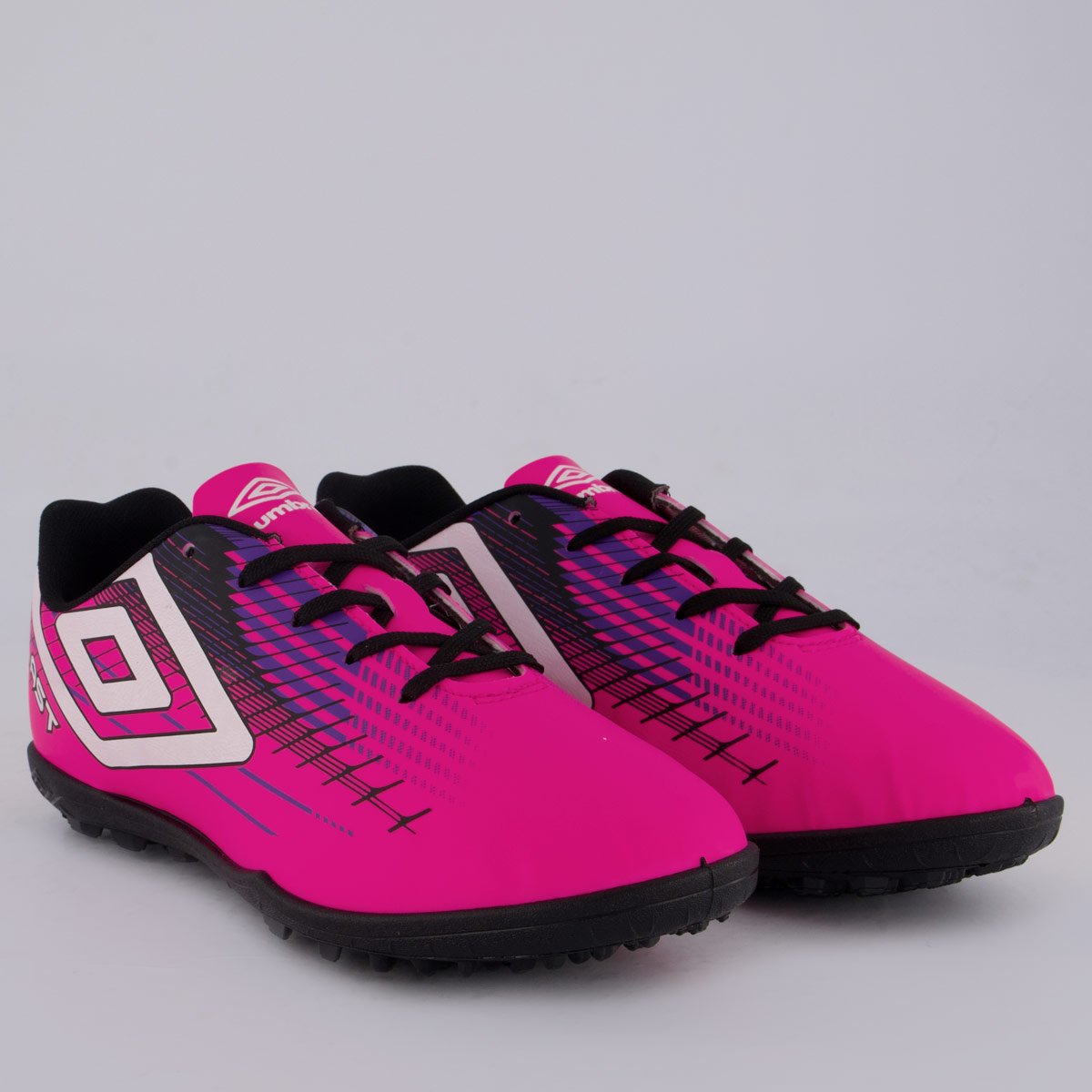 Chuteira Umbro Blast Society Rosa e Preta Rosa 2