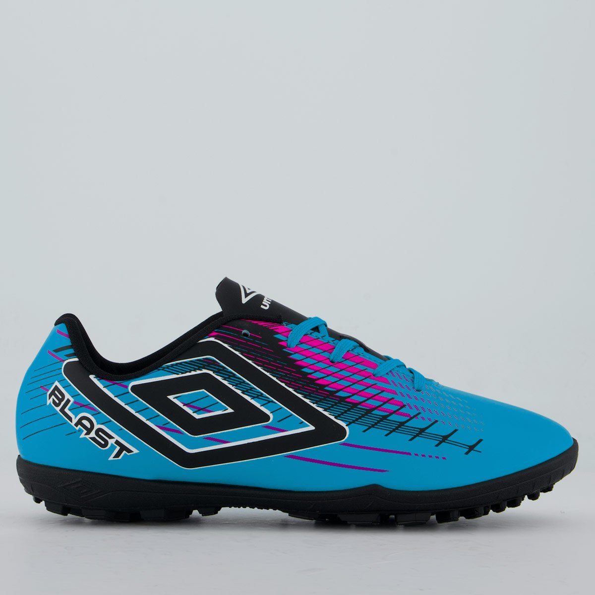 Chuteira Umbro Blast Society Azul e Rosa