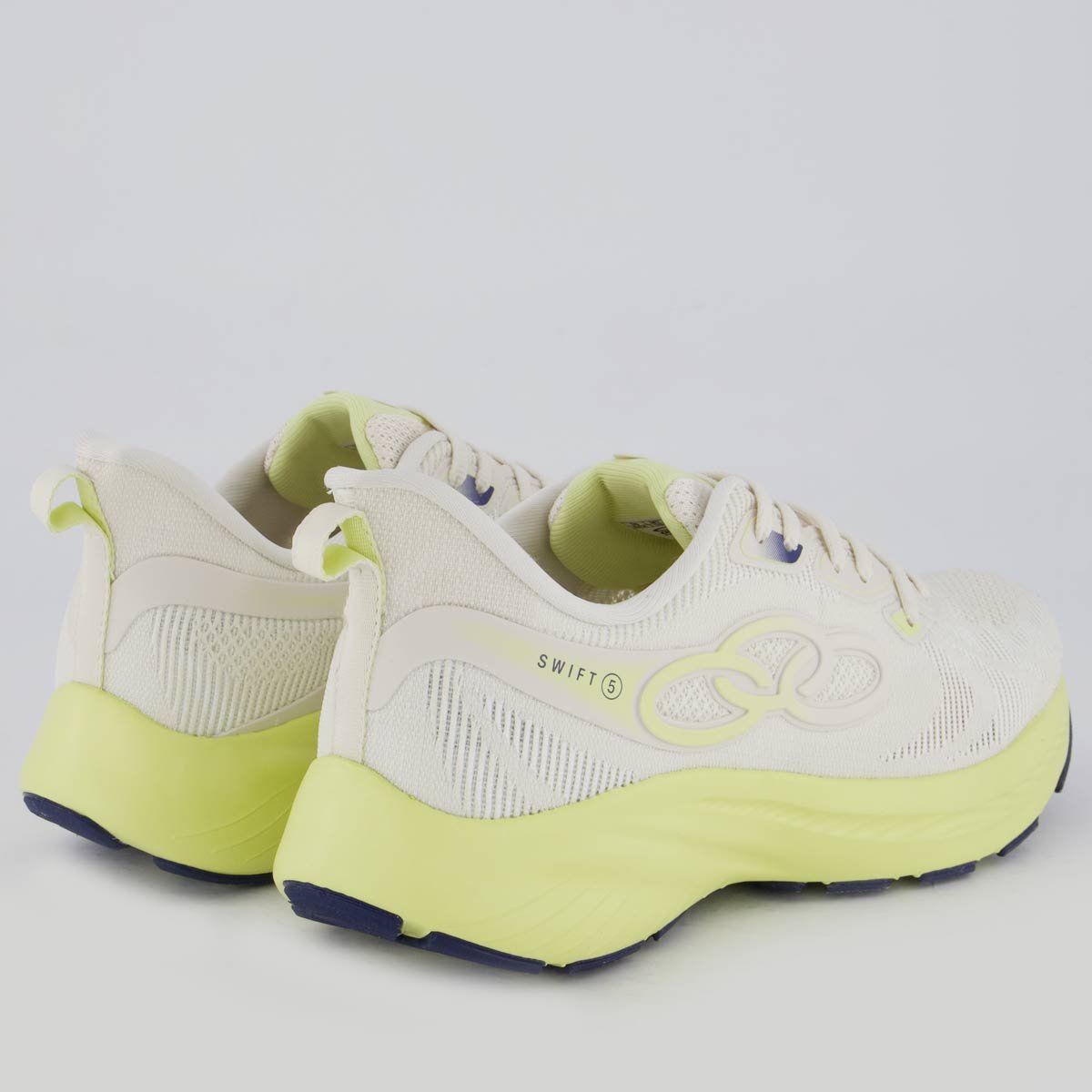 Tênis Olympikus Swift 5 Cinza e Verde Feminino Amarelo 3