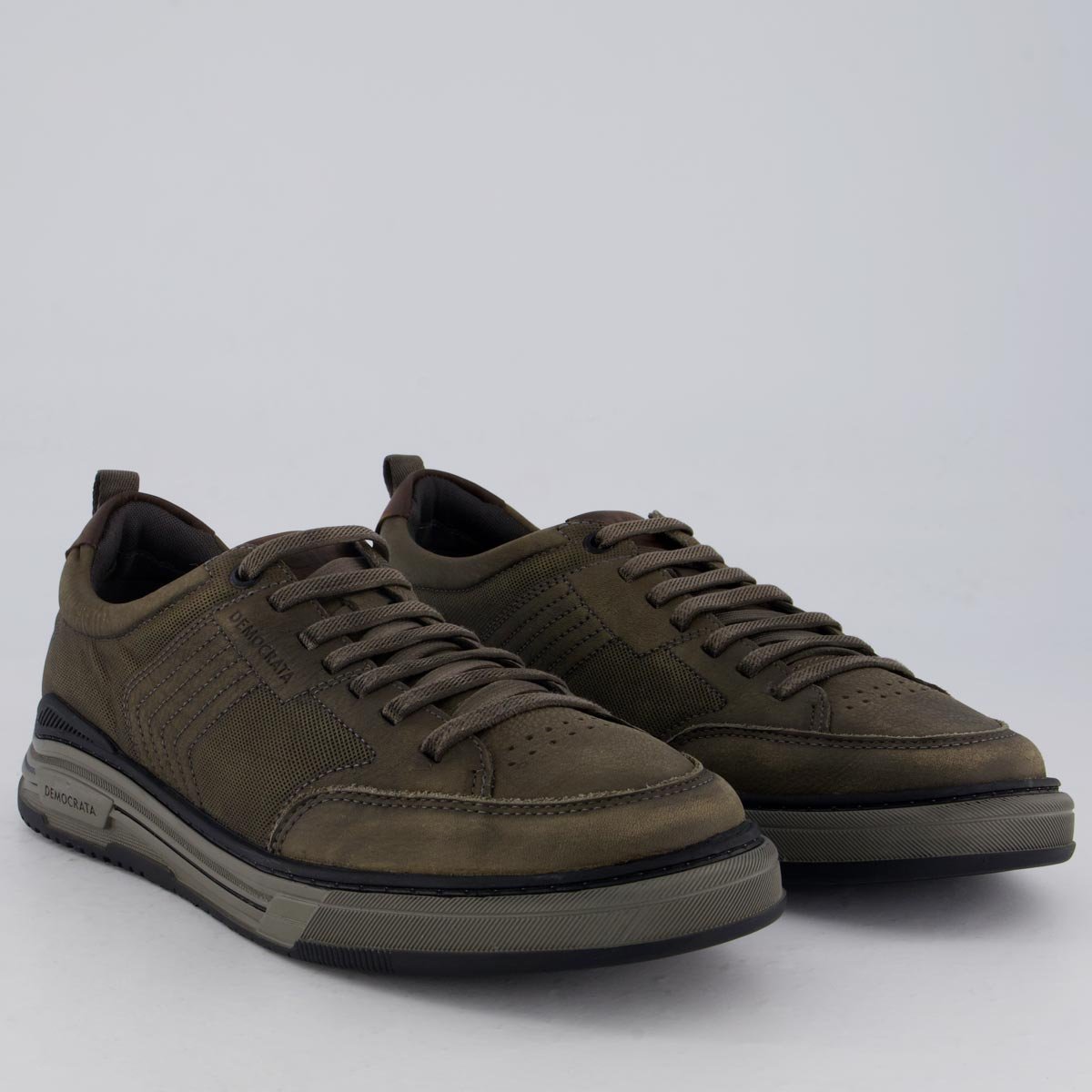 Tênis Democrata Dylan Cinza Marrom 2