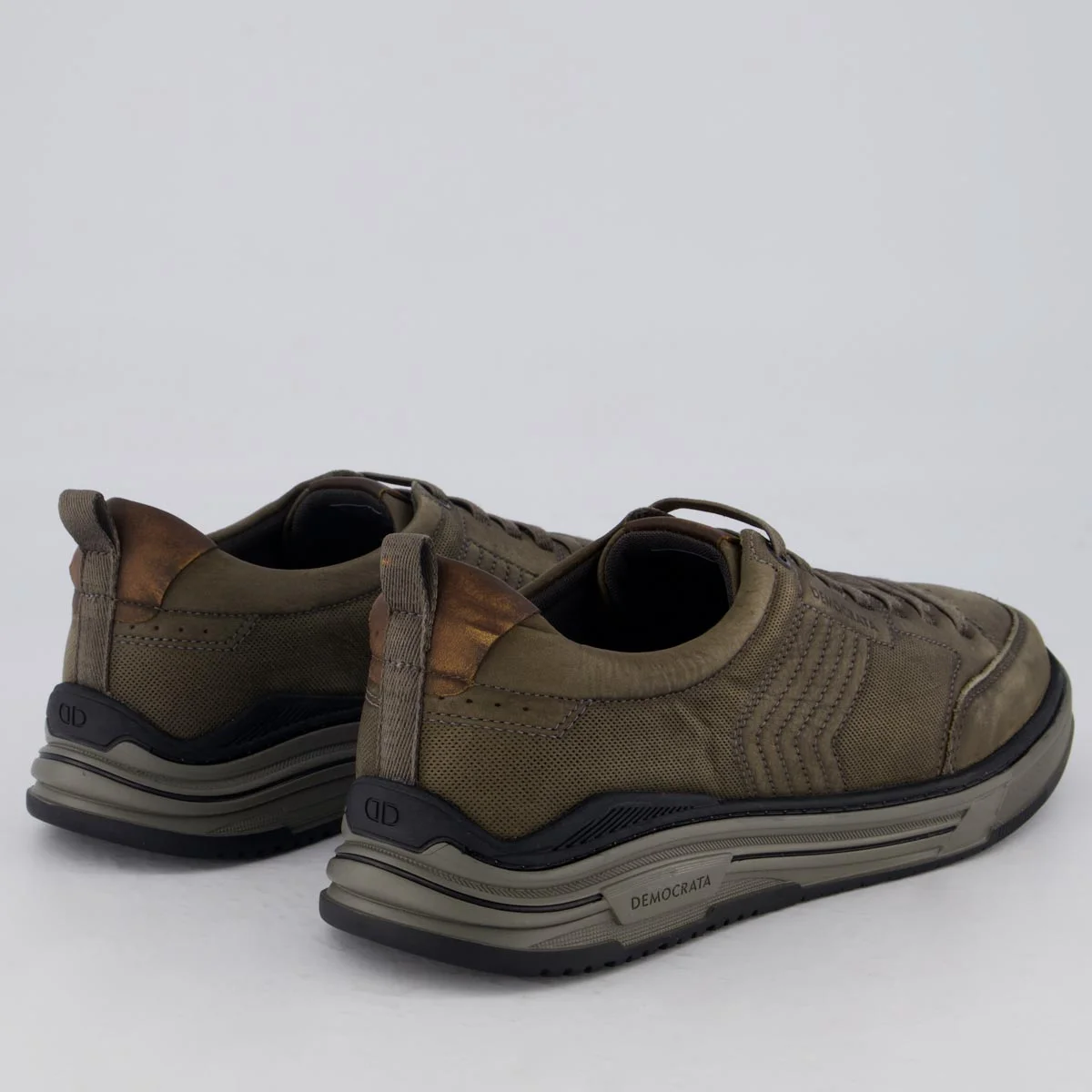 Tênis Democrata Dylan Cinza Marrom 3