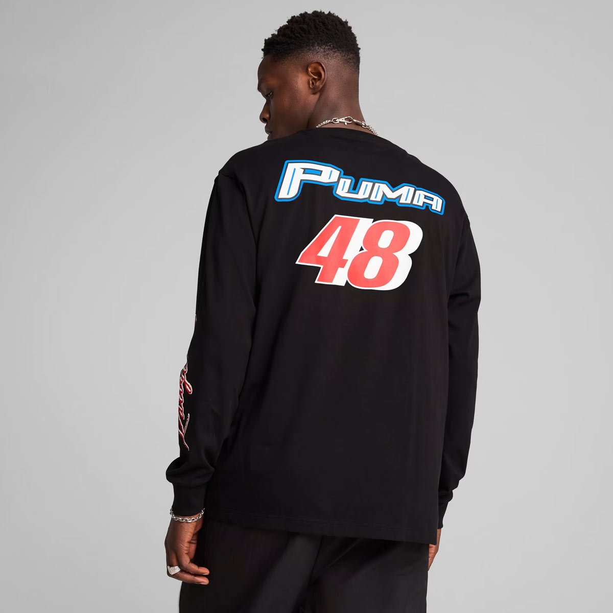 Camiseta Manga Longa Puma Graphics Brocoli Preto Preto 2