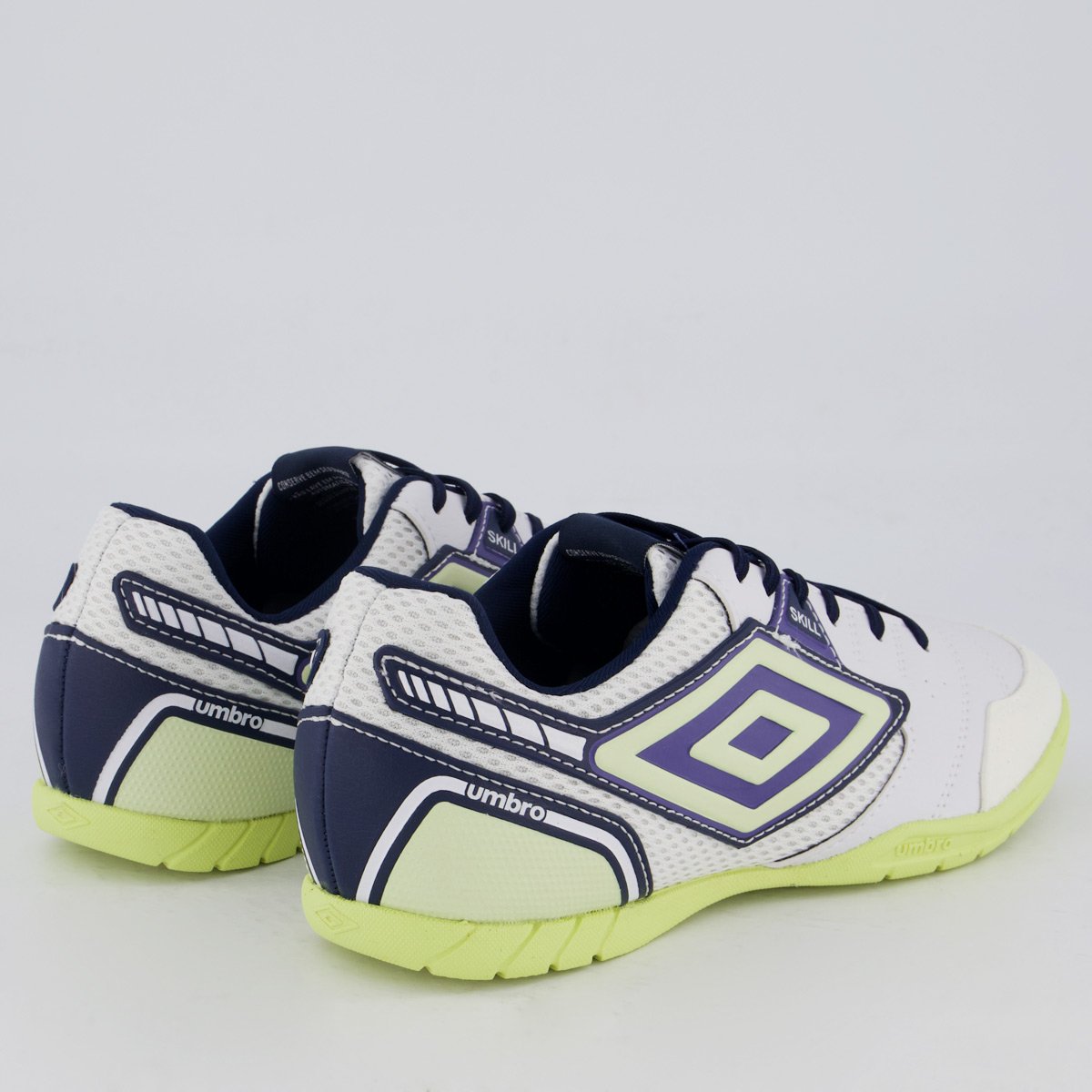 Chuteira Umbro Skill Futsal Branca e Marinho Branco/Marinho 3