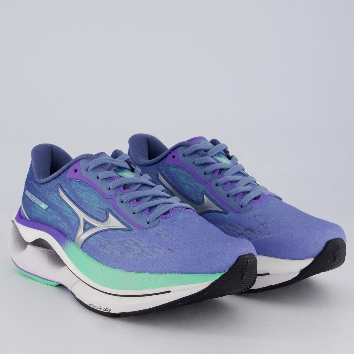 Tênis Mizuno Wave Creation 26 Feminino Azul e Verde Azul 2