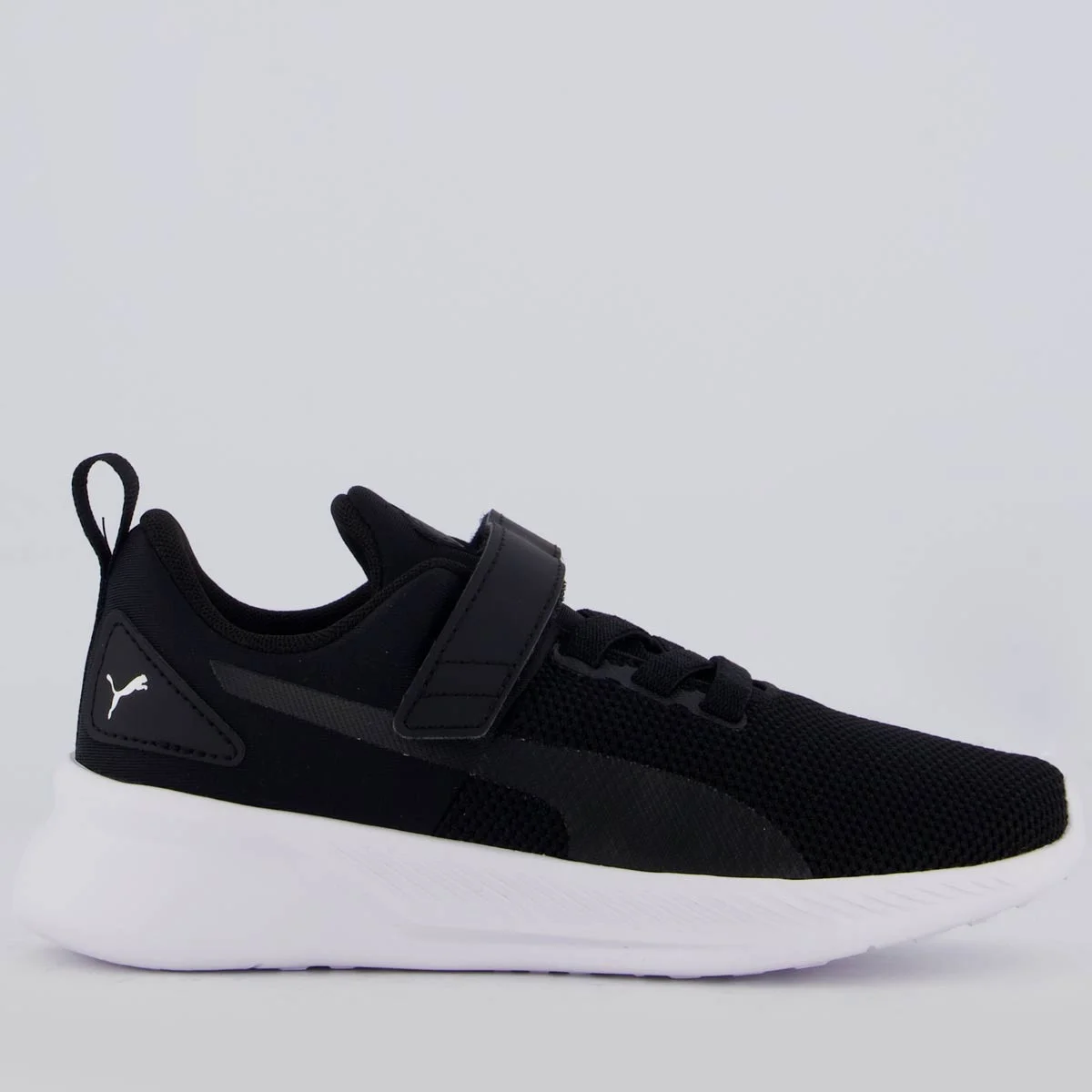 Tênis Puma Flyer Runner V PS Infantil Preto e Branco