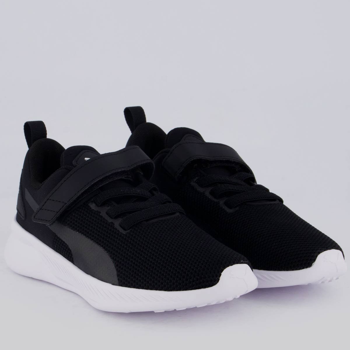 Tênis Puma Flyer Runner V PS Infantil Preto e Branco Preto/Branco 2