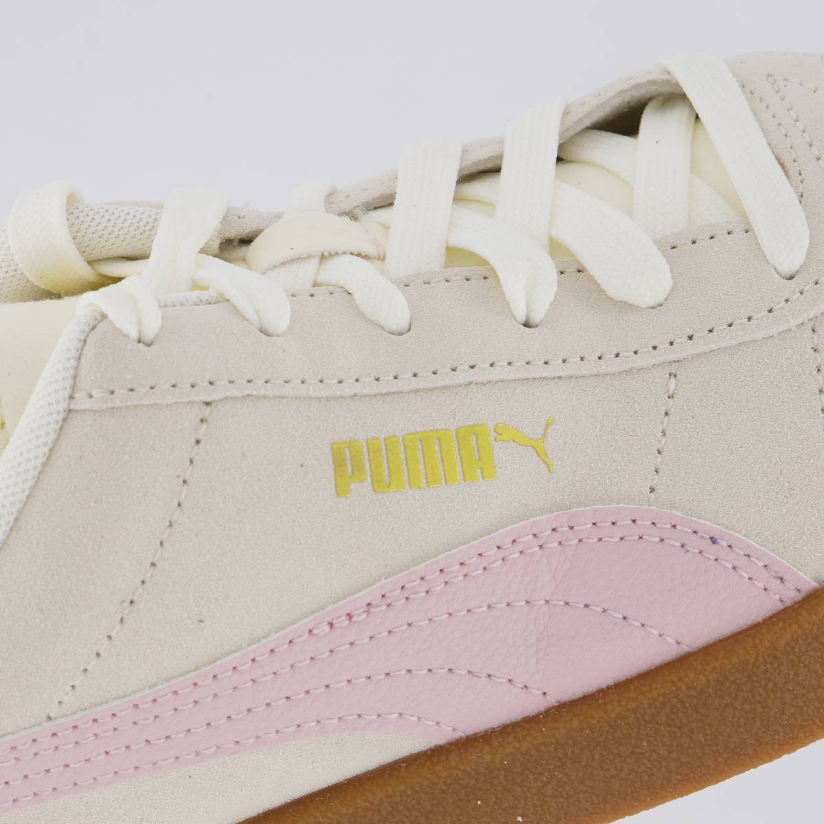 Tênis Puma Club II Feminino Branco Bege/Rosa 7