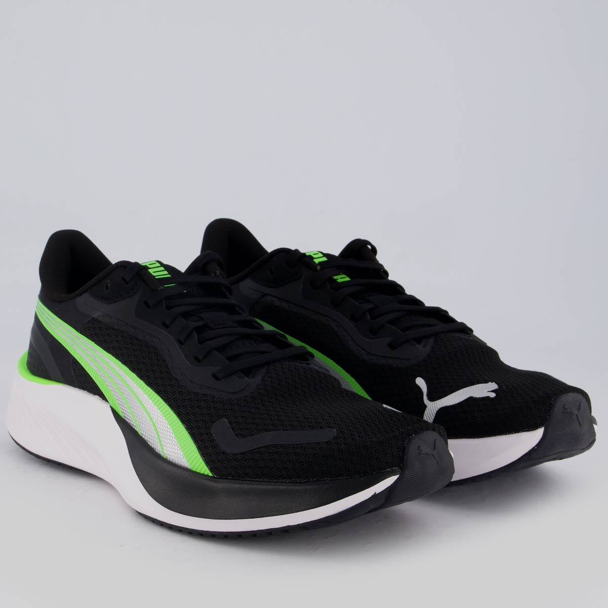 Tênis Puma Pounce Lite Preto e Verde Preto/Verde 2