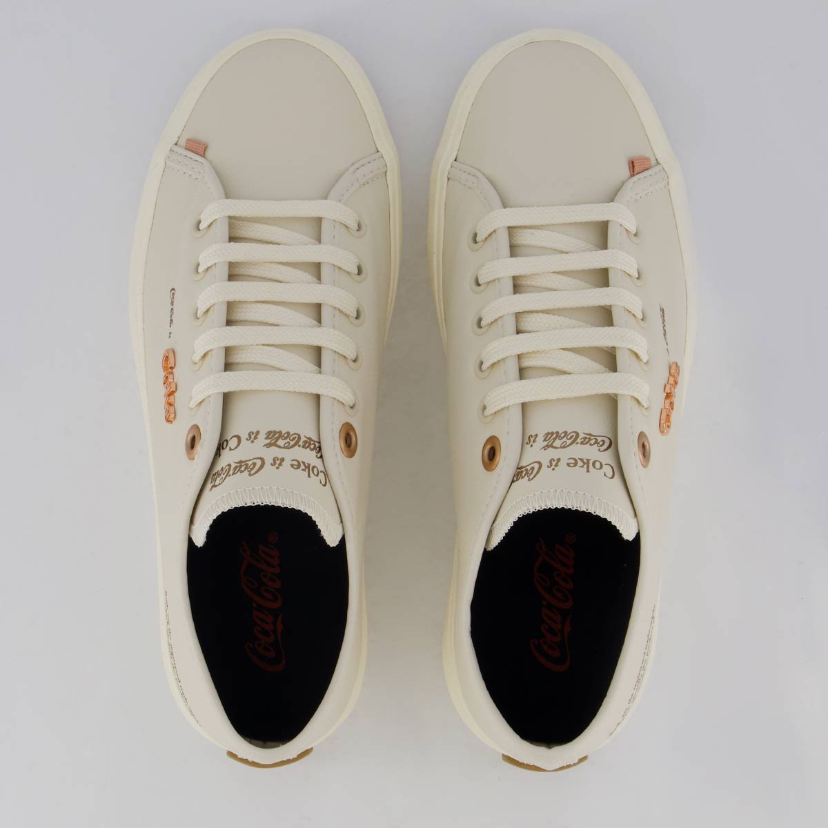 Tênis Coca Cola Key West Town Feminino Off White Bege 4