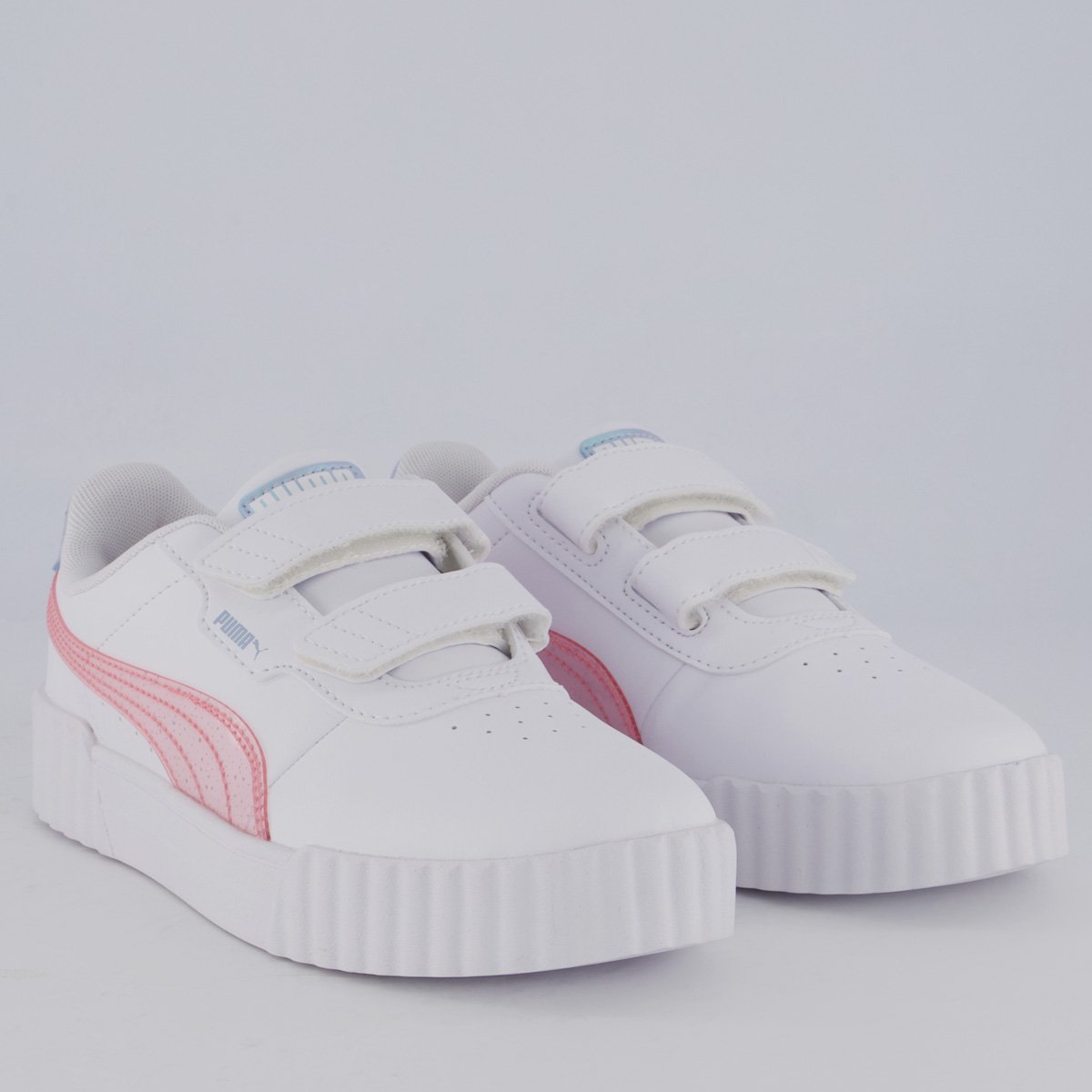 Tênis Puma Carina 3.0 Blurry Dreams Juvenil Branco e Rosa Branco/Rosa 2