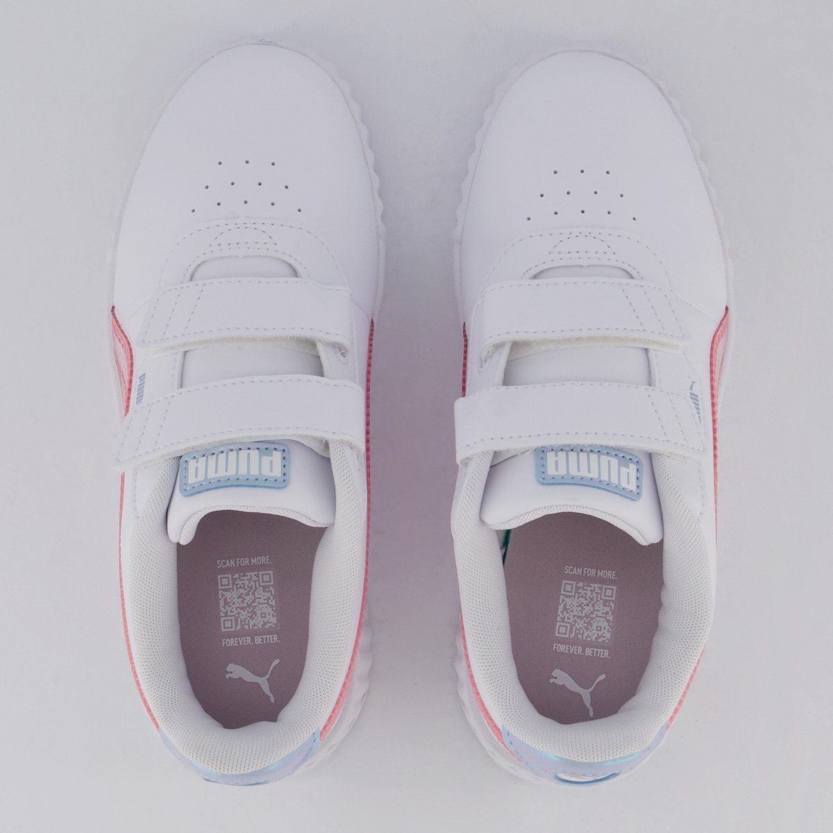 Tênis Puma Carina 3.0 Blurry Dreams Juvenil Branco e Rosa Branco/Rosa 4