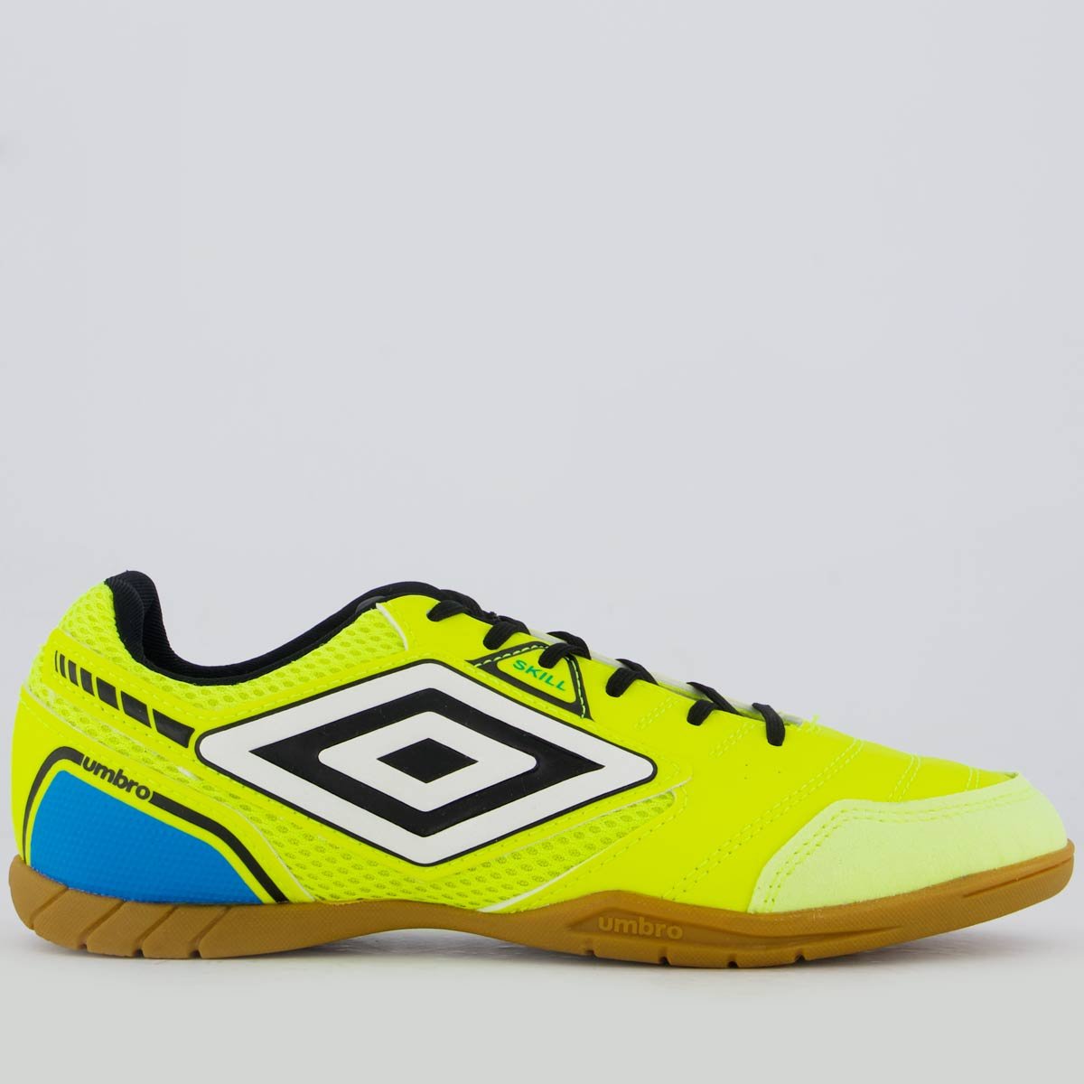 Chuteira Umbro Skill Futsal Verde e Preta Amarelo 1