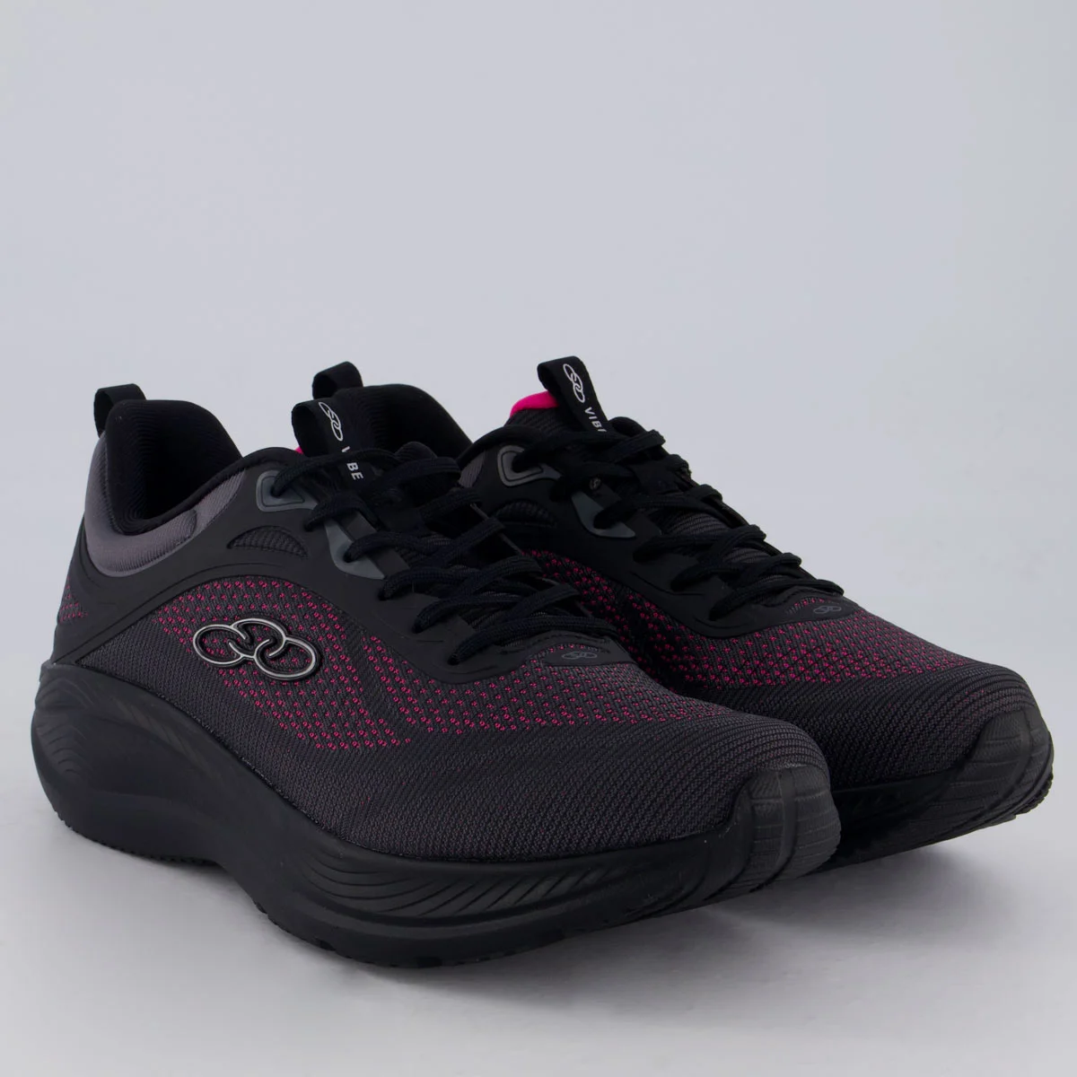 Tênis Olympikus Vibe Feminino Preto Preto/Pink 2