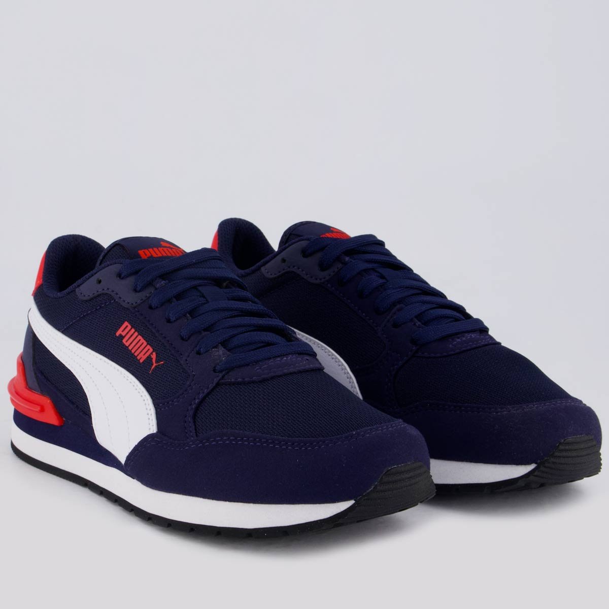 Tênis Puma ST Runner V4 Mesh Juvenil Marinho Azul Marinho 2