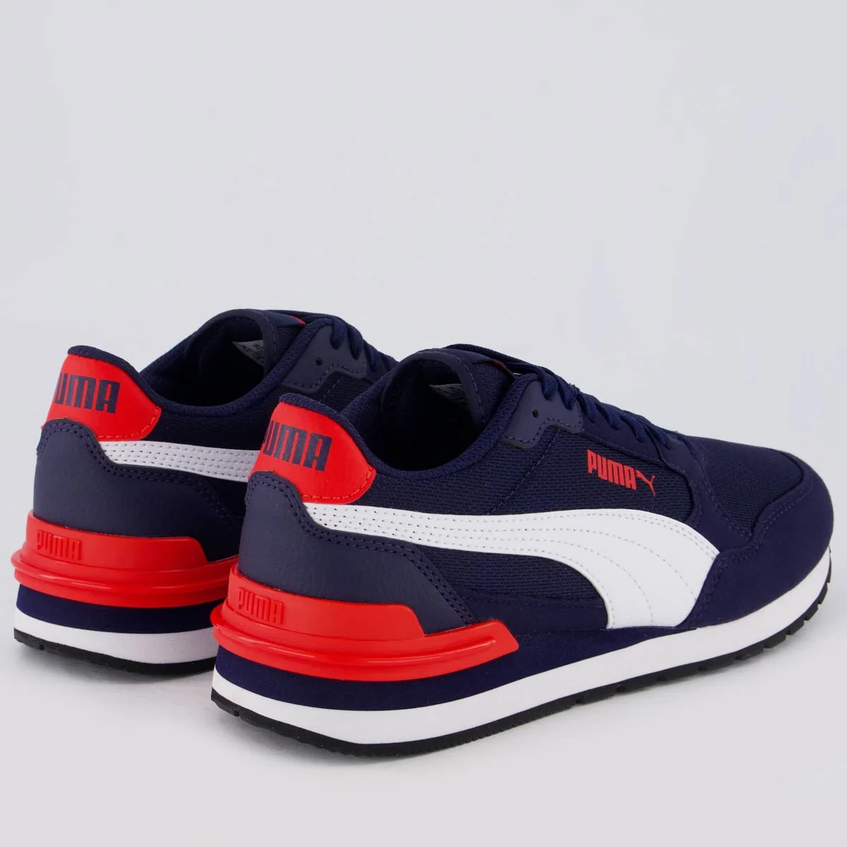 Tênis Puma ST Runner V4 Mesh Juvenil Marinho Azul Marinho 3