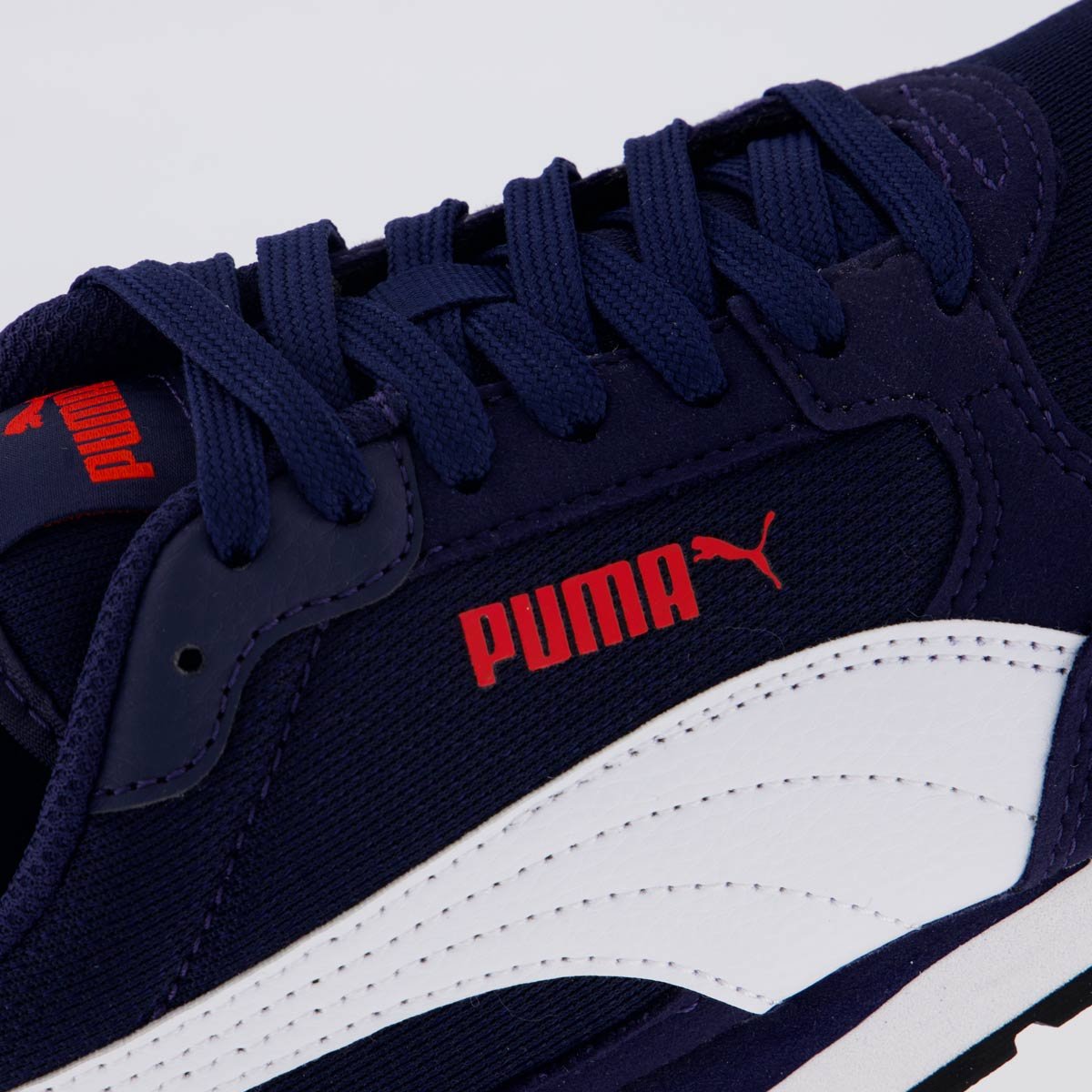 Tênis Puma ST Runner V4 Mesh Juvenil Marinho Azul Marinho 7