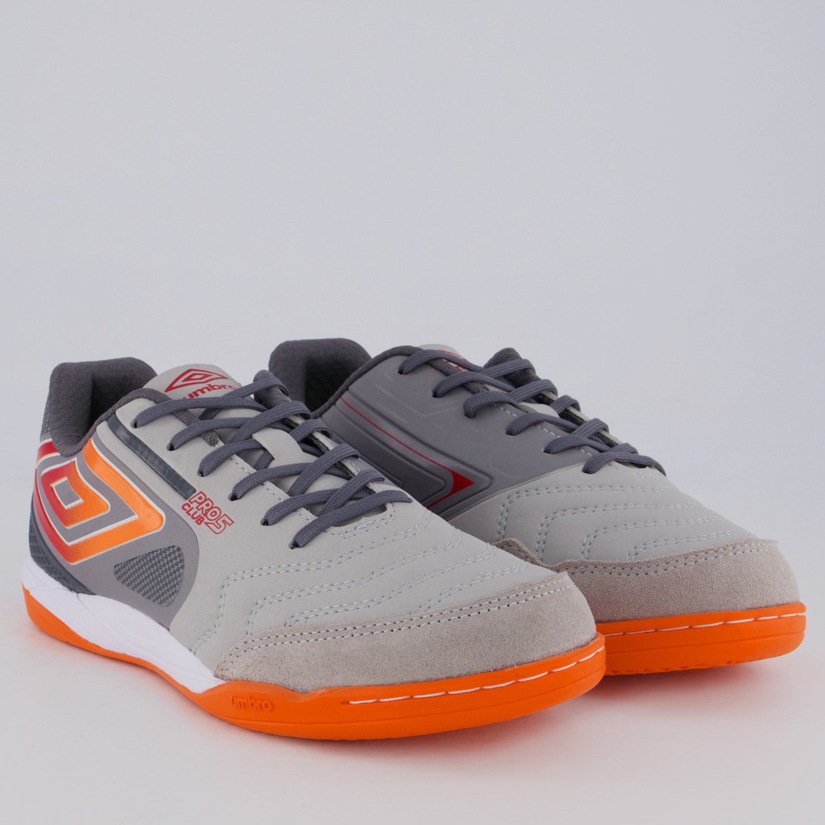 UMBRO PRO TRAINING シャツ グレー/オレンジ Chuteira Umbro Pro 5 Bump Club Futsal Cinza e Laranja Cinza/Laranja