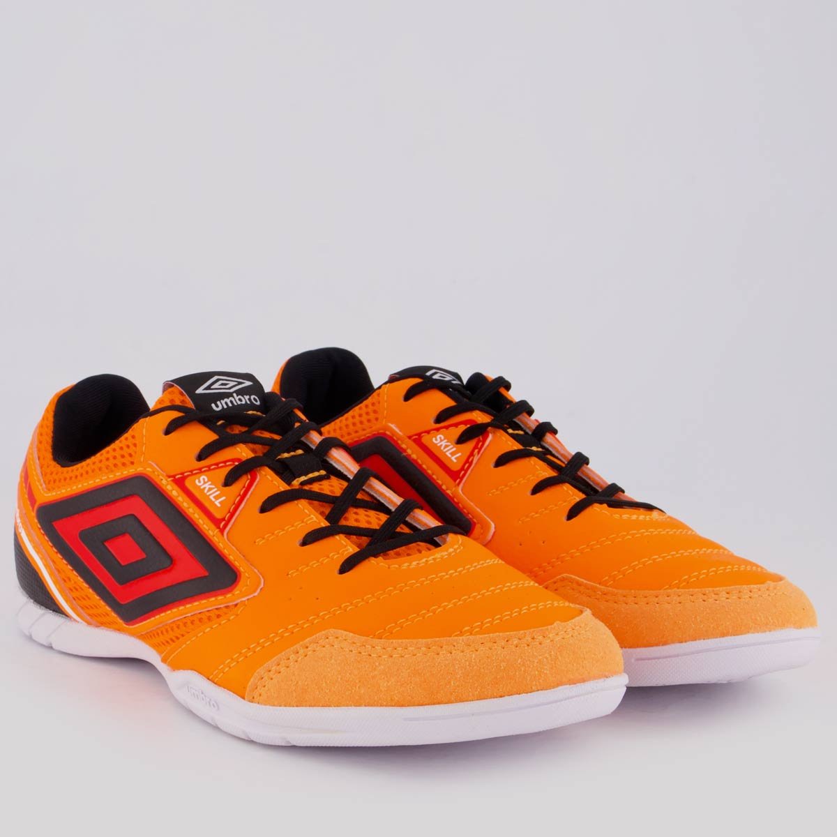 Chuteira Umbro Skill Futsal Laranja e Preta Laranja 2