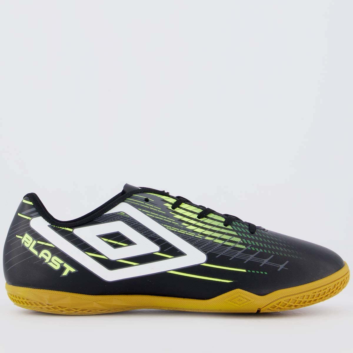Chuteira Umbro Blast Futsal Preta e Verde Preto/Verde 3