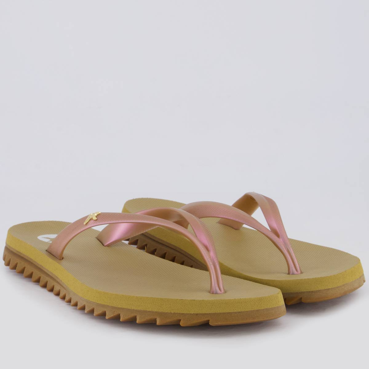 Chinelo Kenner Ibiza Pro Feminino Marrom Rosê/Mostarda 3