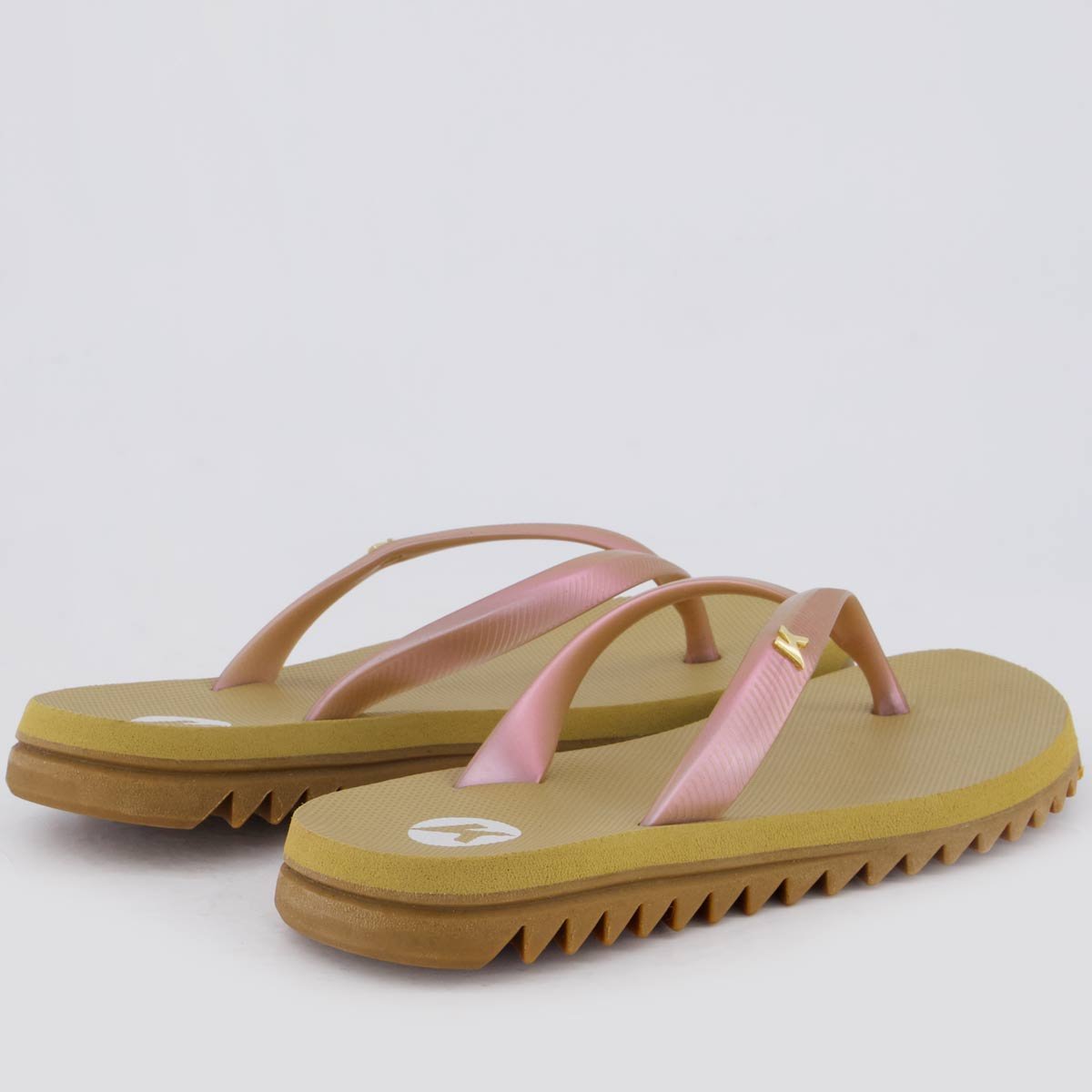 Chinelo Kenner Ibiza Pro Feminino Marrom Rosê/Mostarda 4