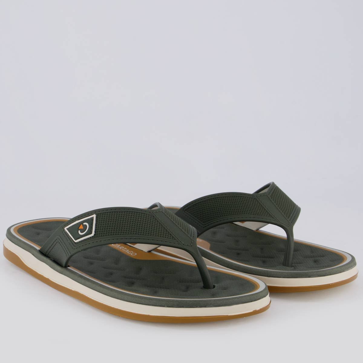 Chinelo Cartago Málaga Sport Verde e Bege Verde/Bege 3