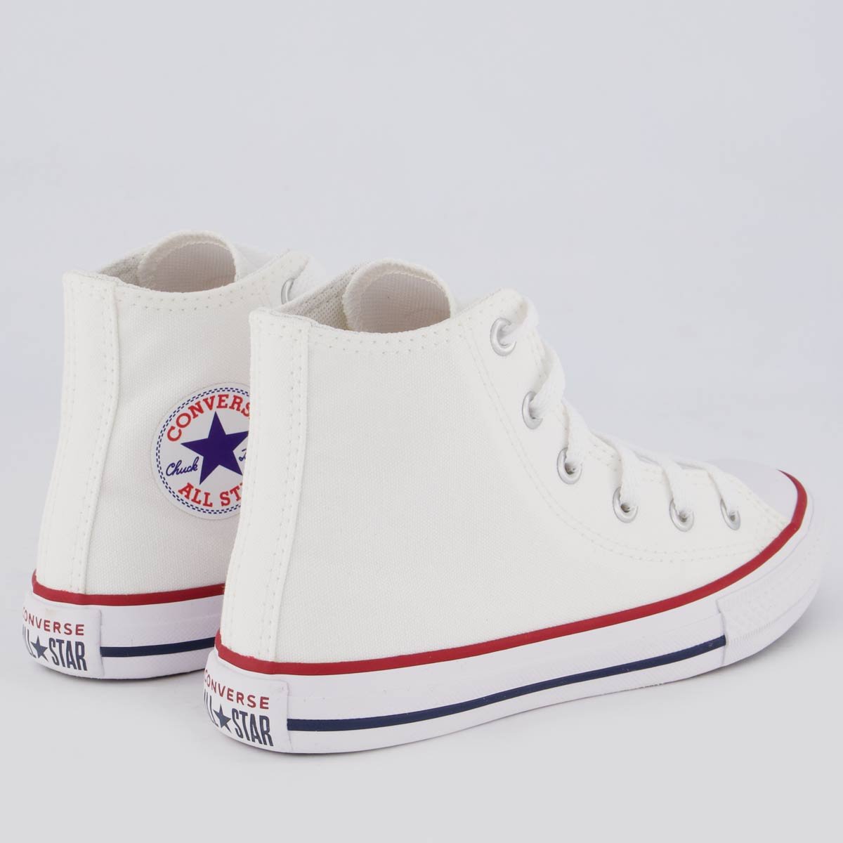 Tênis Converse All Star Chuck Taylor Cano Alto Infantil Branco Branco 3