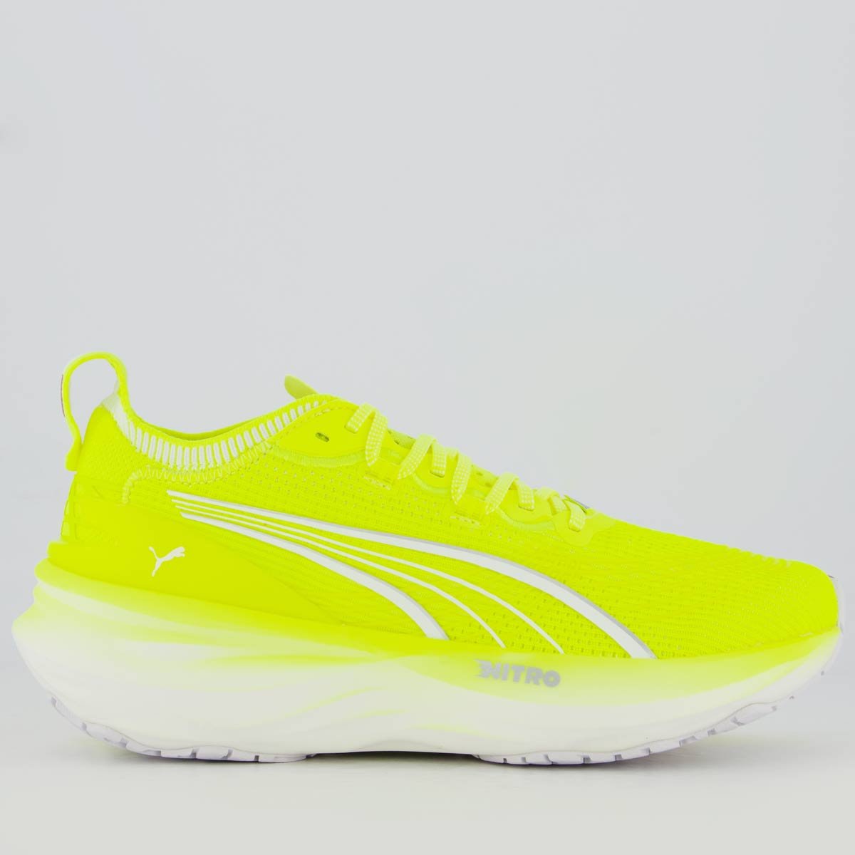 Tênis Puma Forever Run Nitro Feminino Amarelo Verde Neon