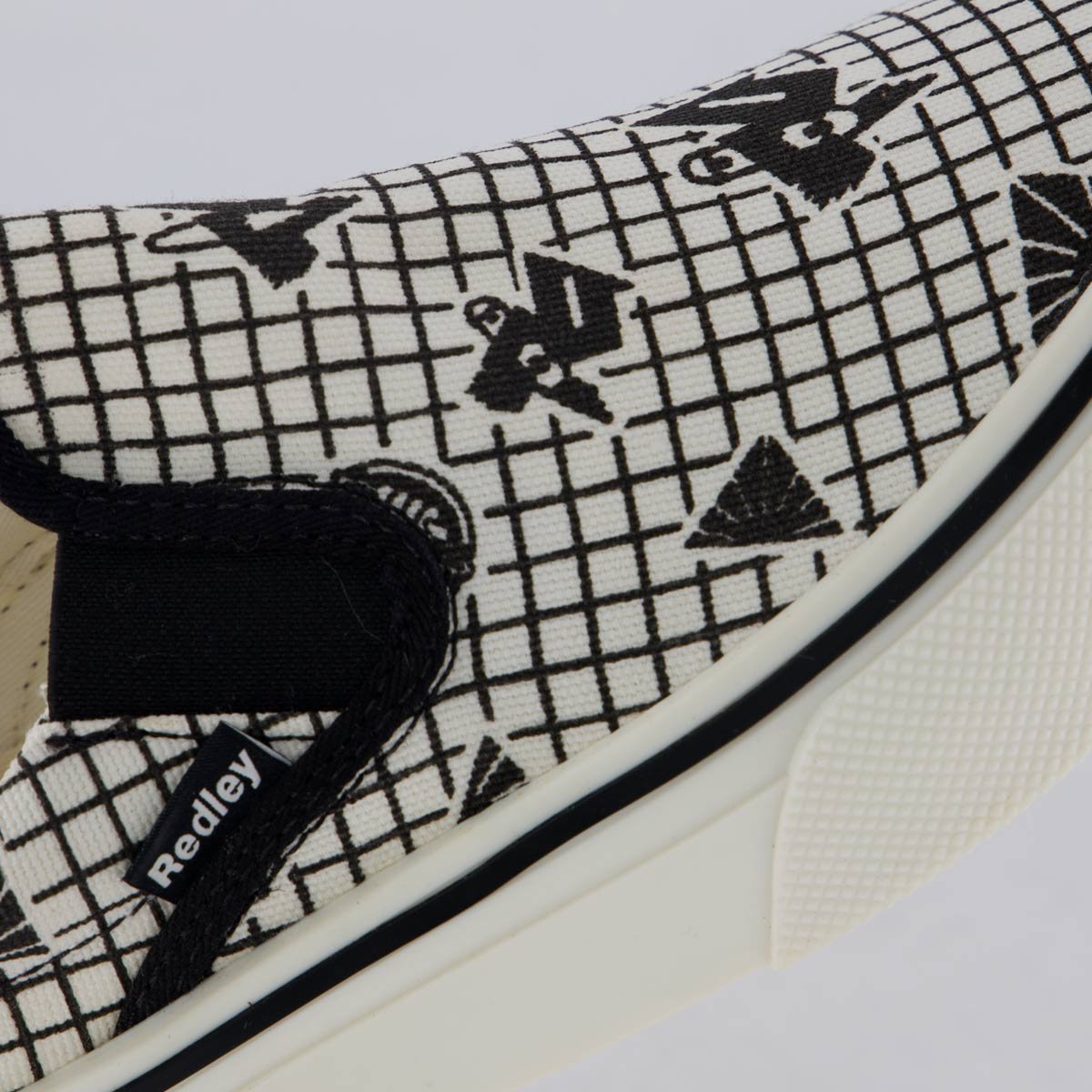 Tênis Redley Slip On Estampado Preto e Branco Preto/Branco 7