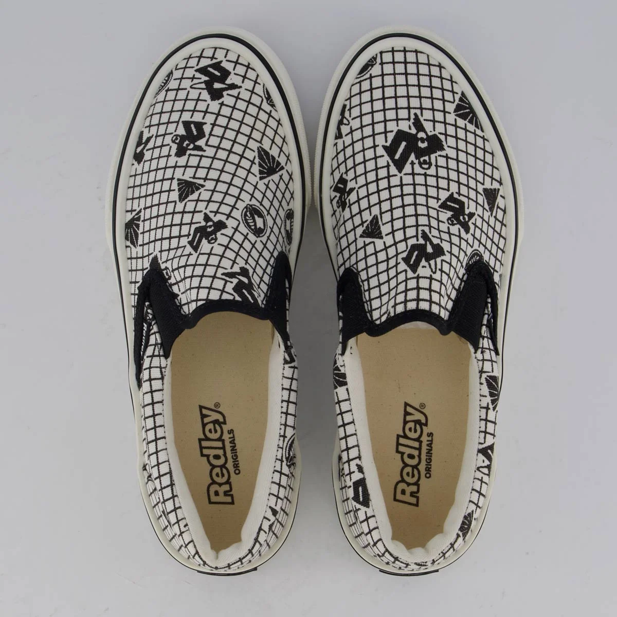 Tênis Redley Slip On Estampado Preto e Branco Preto/Branco 4