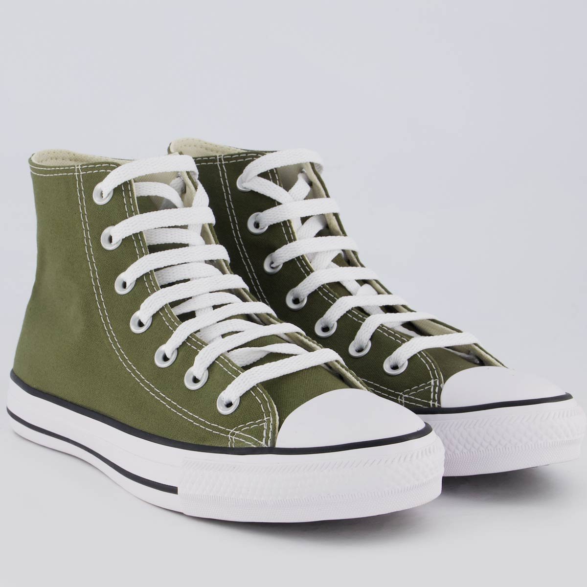 Tênis Converse All Star Chuck Taylor Cano Alto Verde Oliva Verde 2