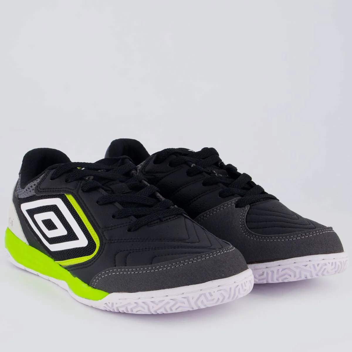 Chuteira Umbro Pro Challenge Uptake Futsal Preta e Verde Preto/Verde 2
