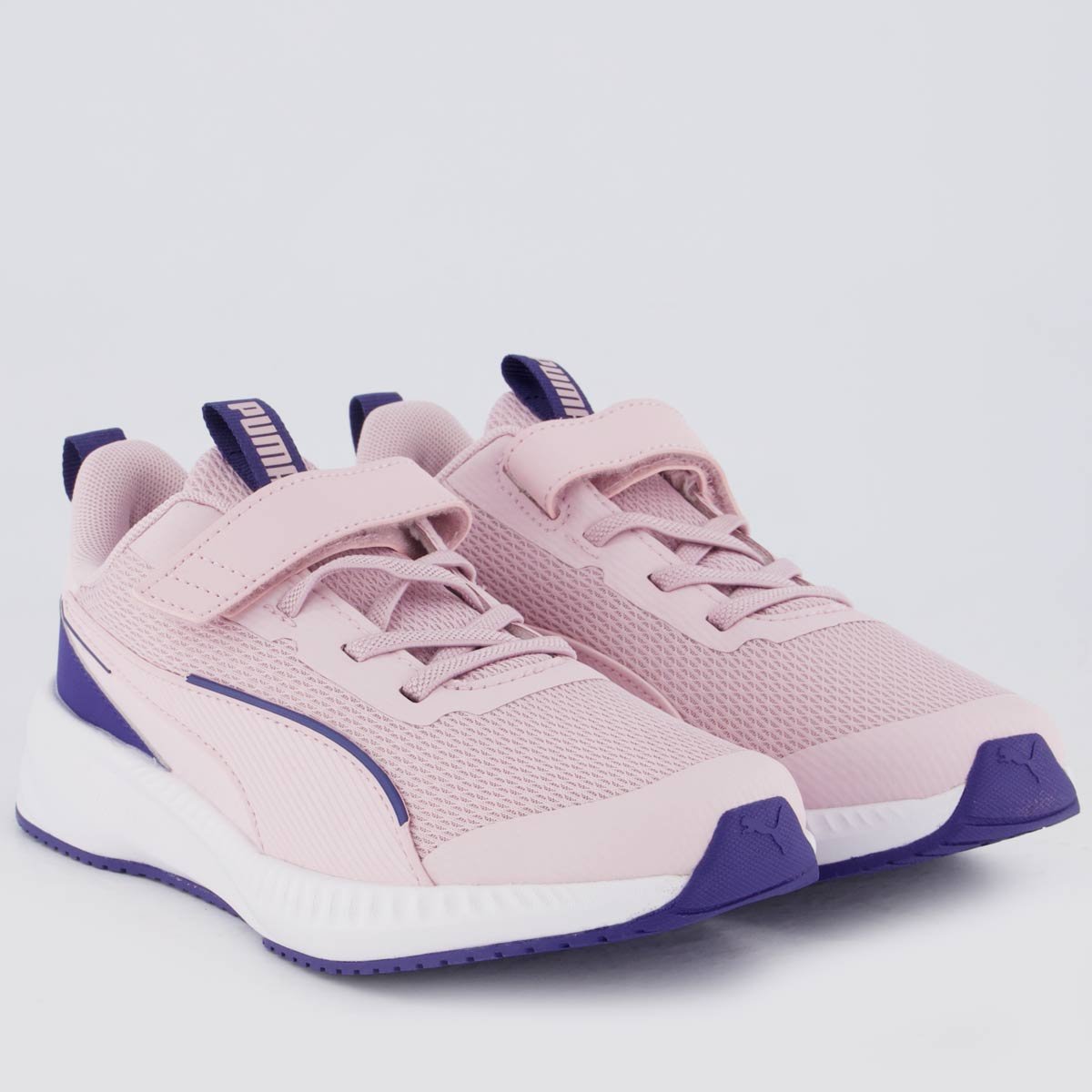 Tênis Puma Flyer 3 Juvenil Rosa e Marinho Rosa 2