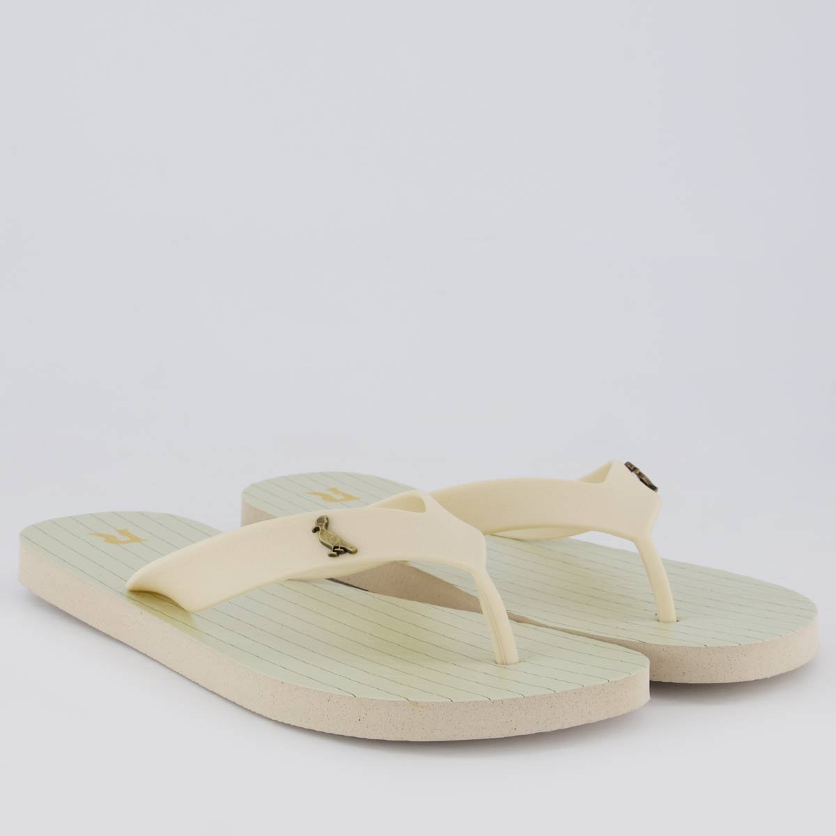 Chinelo Reserva Listras Bege Bege 3