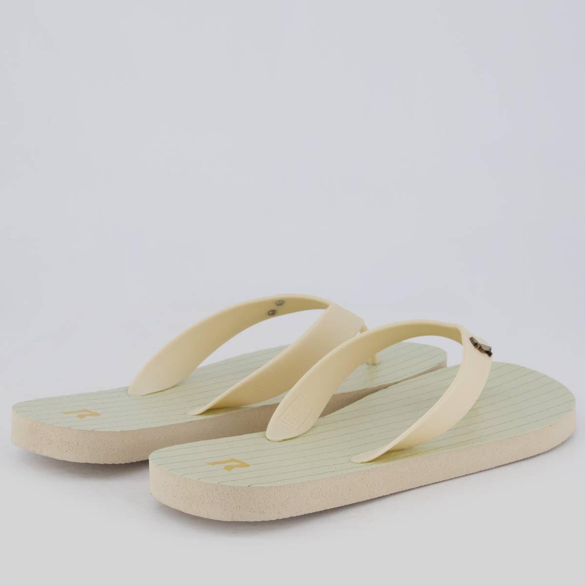 Chinelo Reserva Listras Bege Bege 4