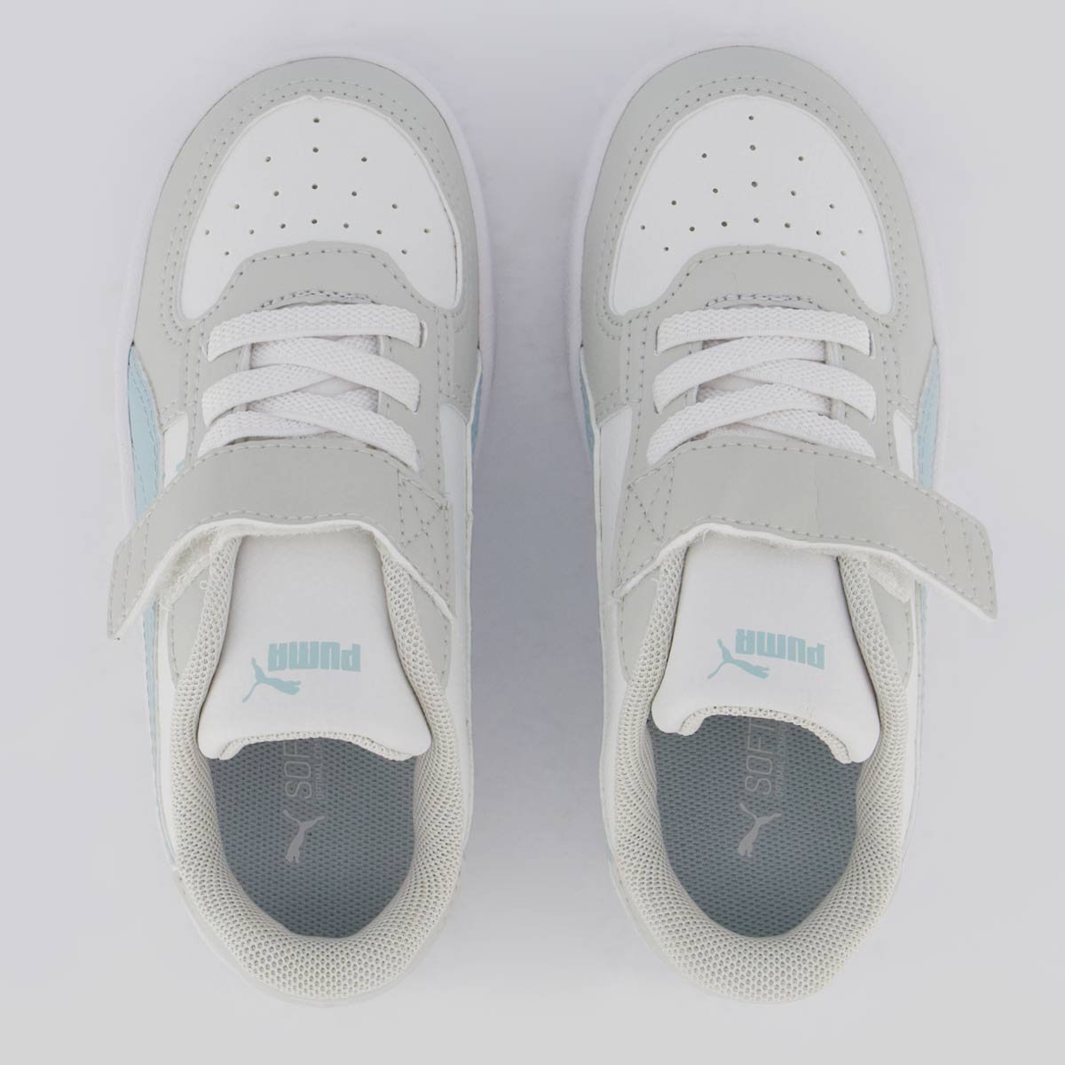 Tênis Puma Caven 2.0 AC + BDP Infantil Branco e Cinza Branco/Cinza 4