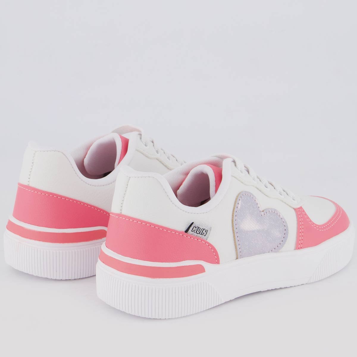 Tênis Klin Sky Coração Infantil Branco e Rosa Branco/Rosa 3