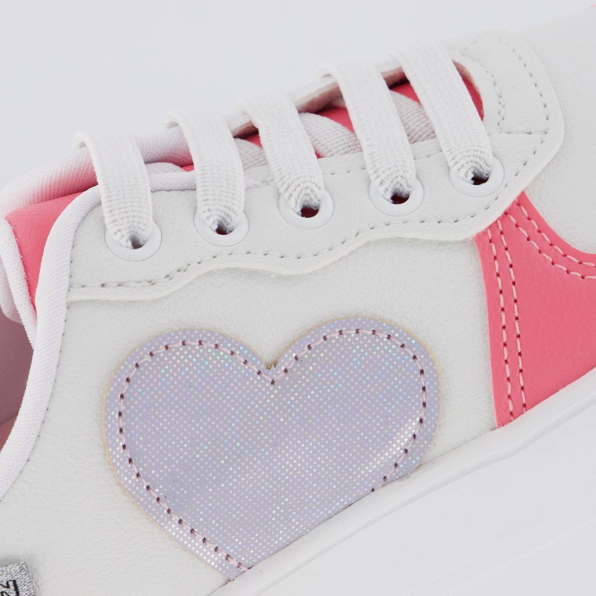 Tênis Klin Sky Coração Infantil Branco e Rosa Branco/Rosa 7