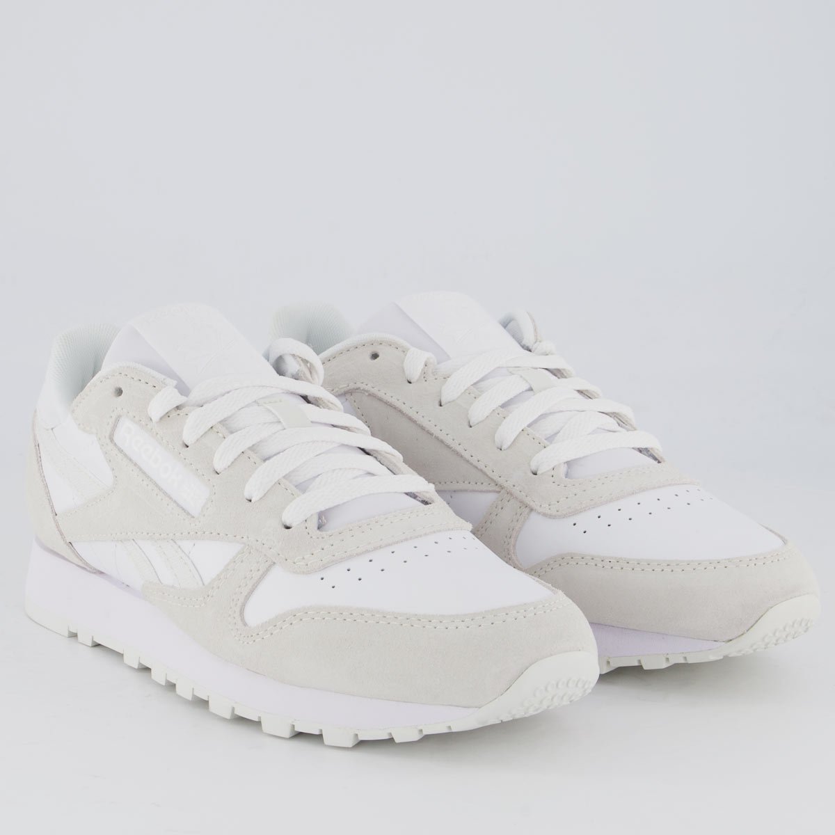 Tênis Reebok Classic Leather Feminino Branco e Cinza Branco 2