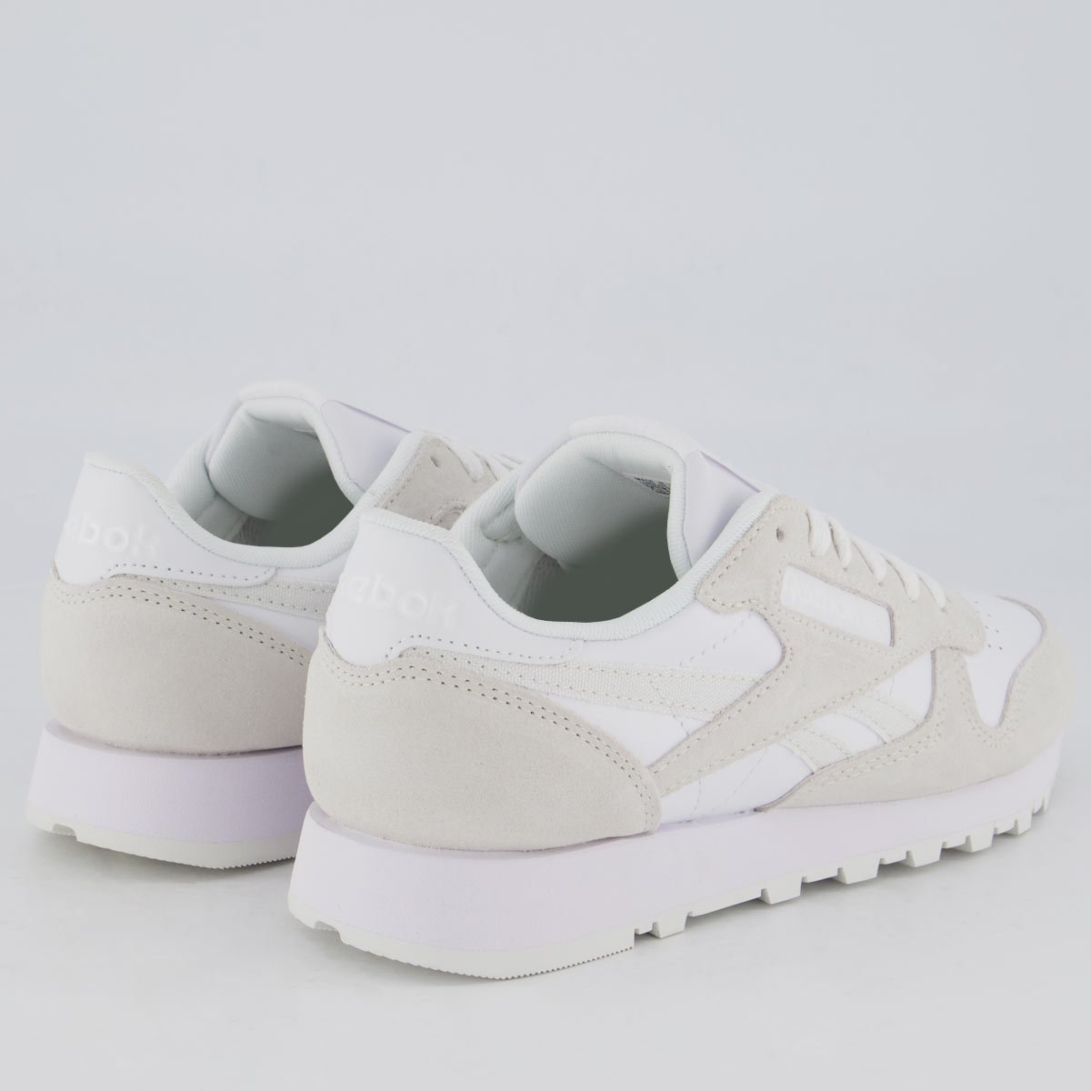 Tênis Reebok Classic Leather Feminino Branco e Cinza Branco 3