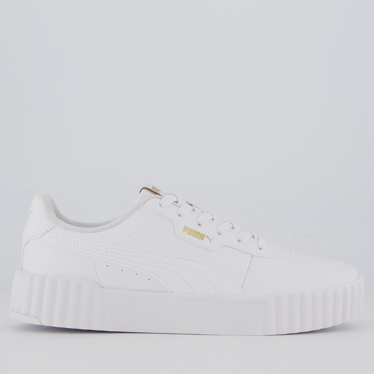 Tênis Puma Carina Feminino Branco e Dourado Branco/Dourado