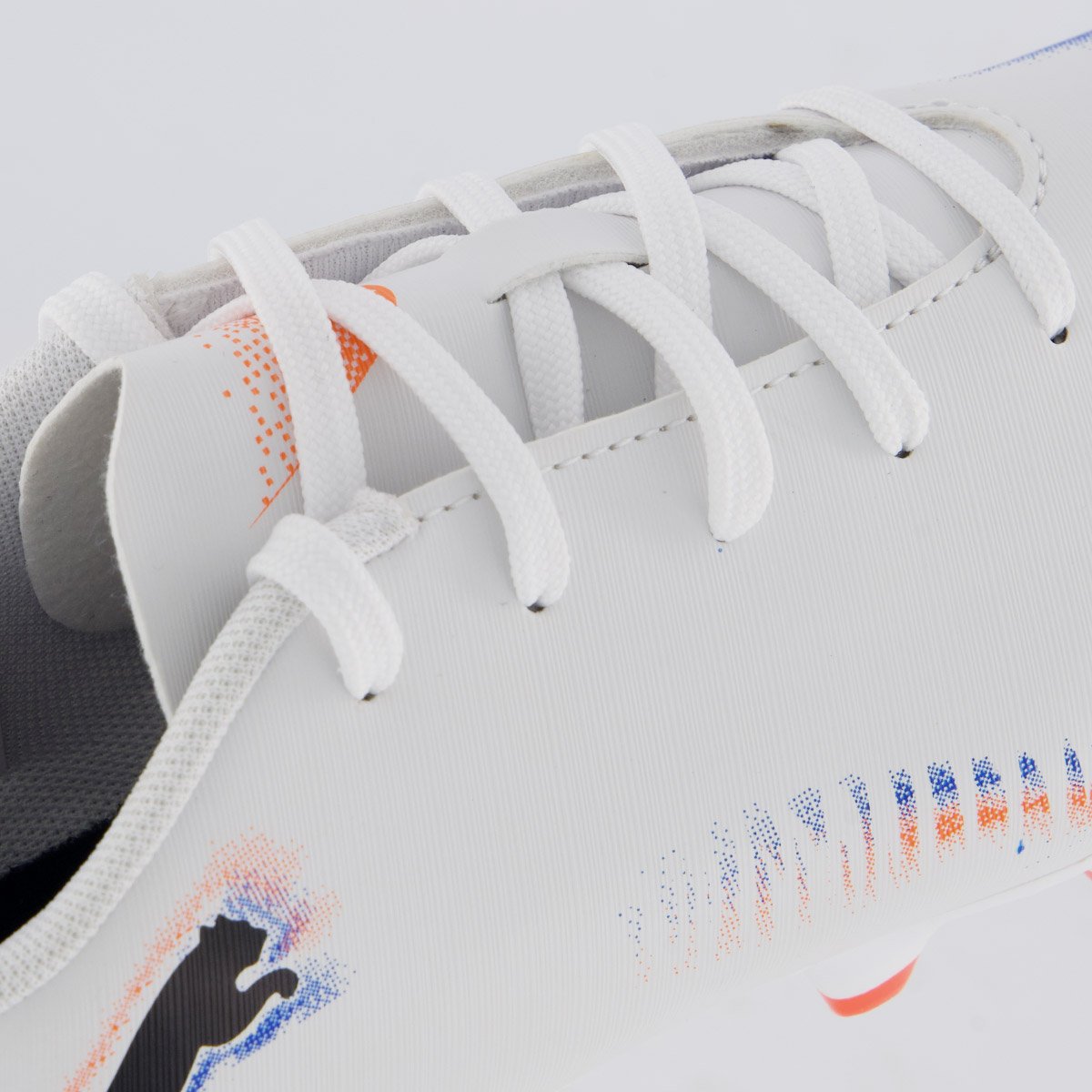 Chuteira Puma Future 8 Play FG/AG Campo Juvenil Branca Branco 7