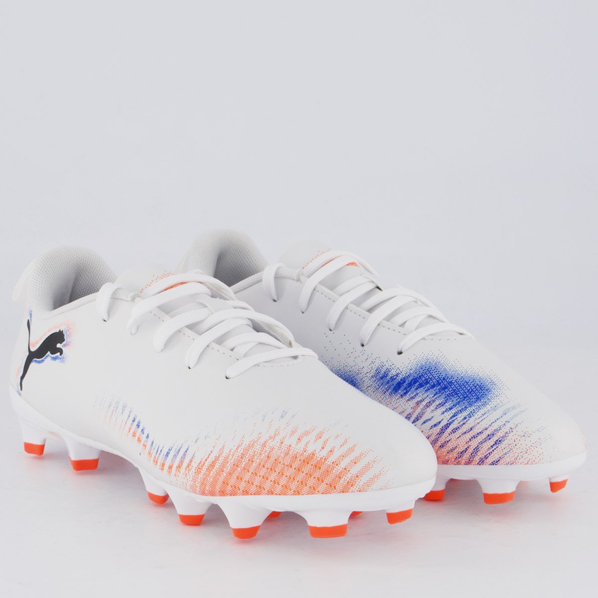 Chuteira Puma Future 8 Play FG/AG Campo Juvenil Branca Branco 2