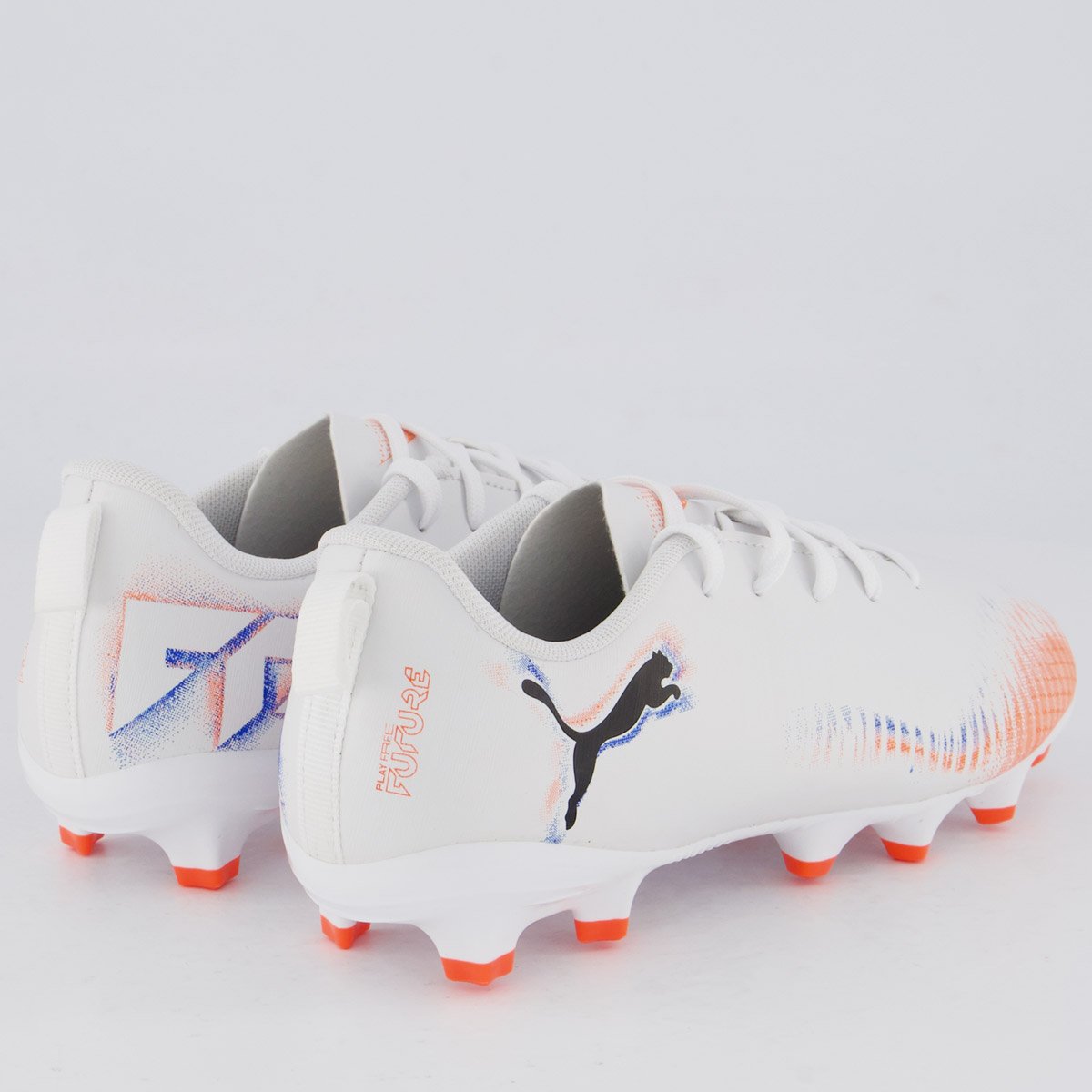 Chuteira Puma Future 8 Play FG/AG Campo Juvenil Branca Branco 3