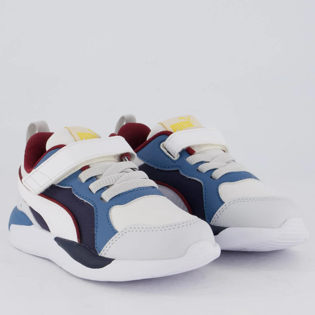 Tênis Puma X-Ray AC PS BDP Juvenil Branco e Cinza Multicores 2