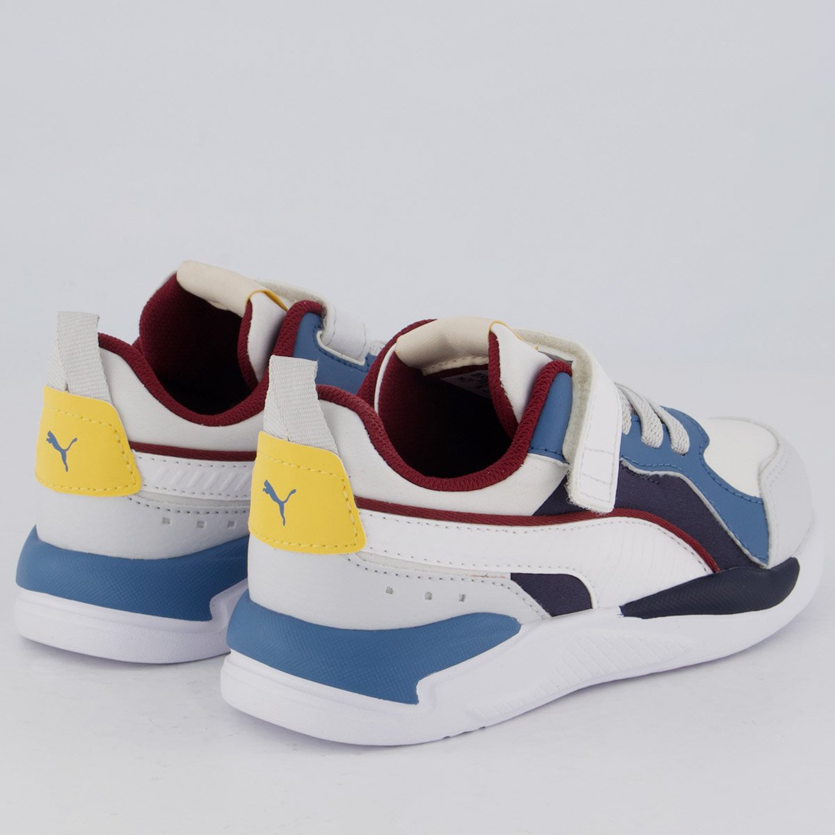 Tênis Puma X-Ray AC PS BDP Juvenil Branco e Cinza Multicores 3