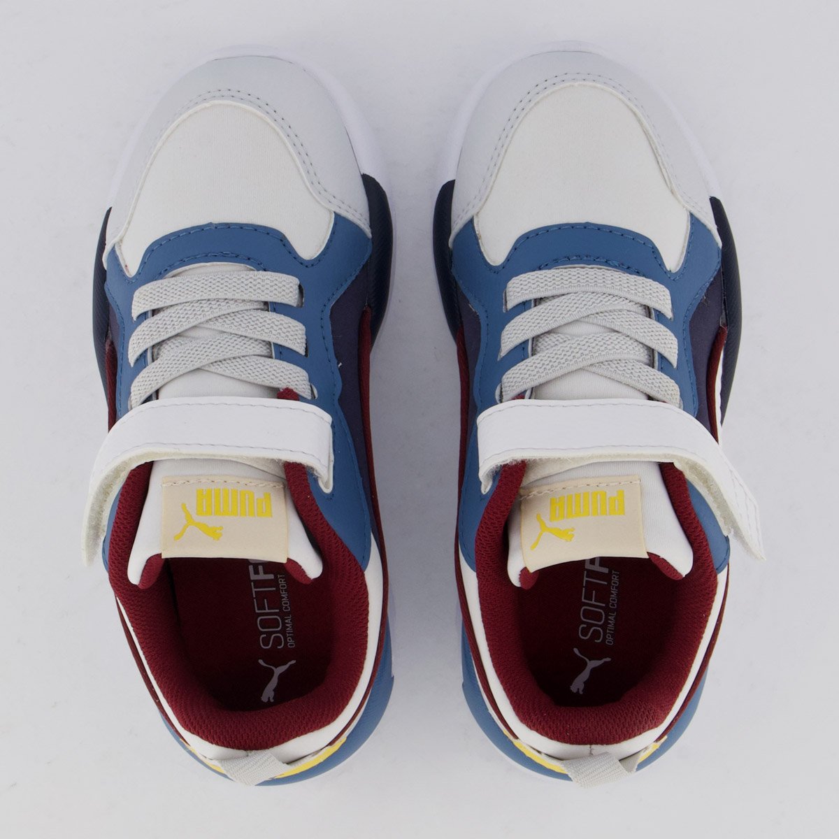 Tênis Puma X-Ray AC PS BDP Juvenil Branco e Cinza Multicores 4