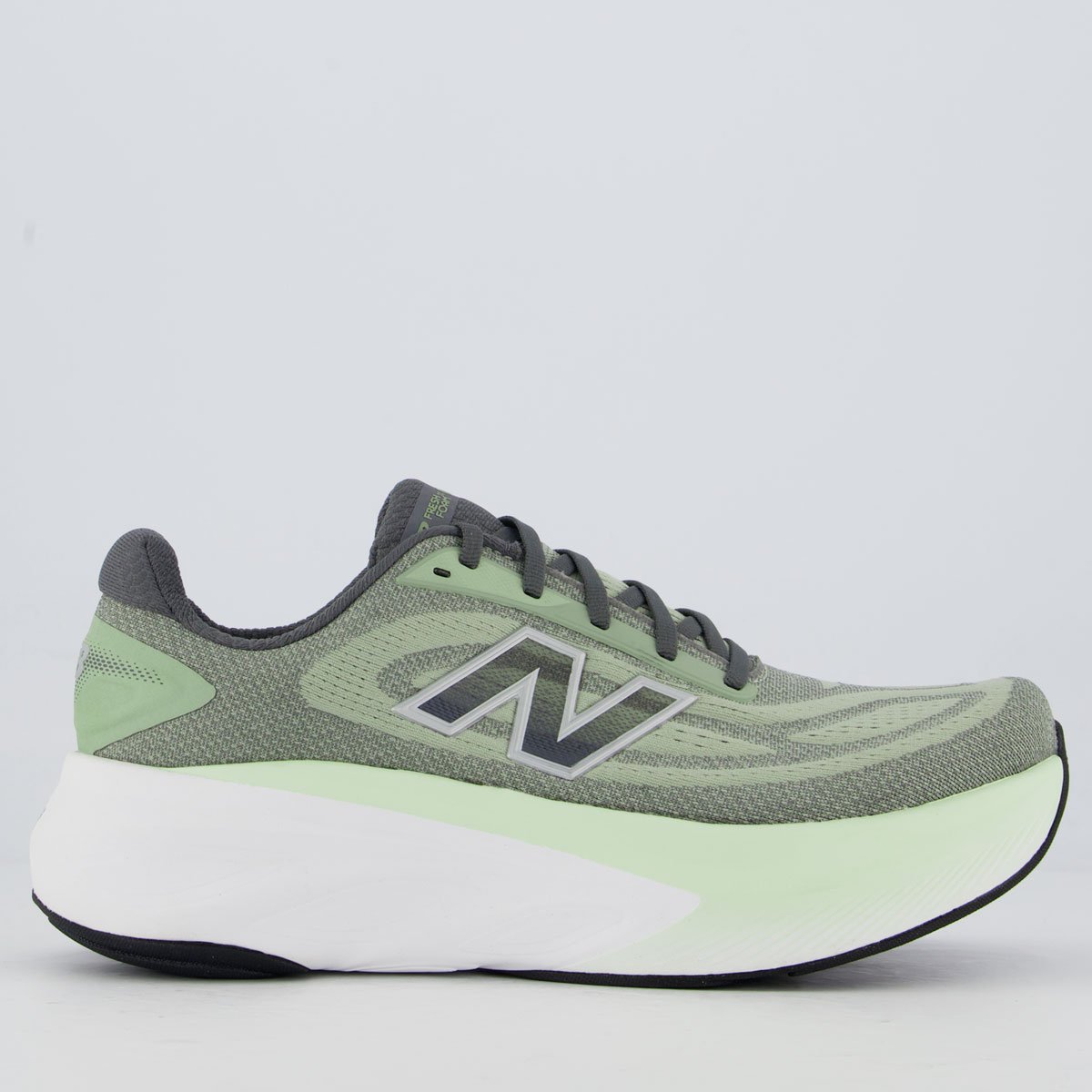 Tênis New Balance Fresh Foam X More V6 Verde Claro Cinza/Verde