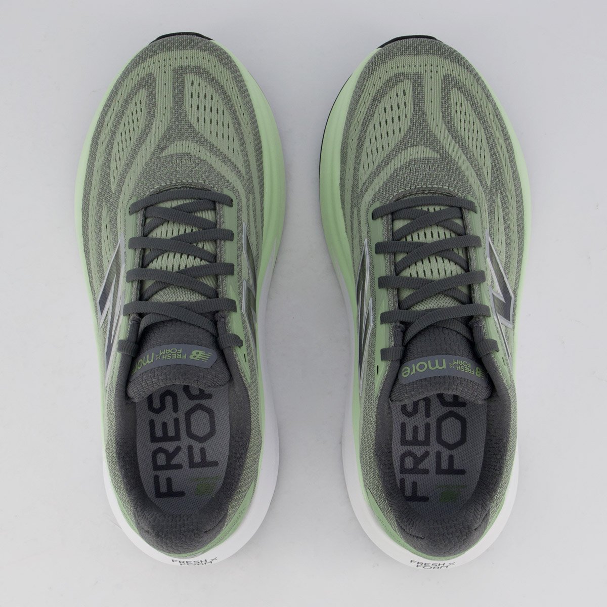 Tênis New Balance Fresh Foam X More V6 Verde Claro Cinza/Verde 4