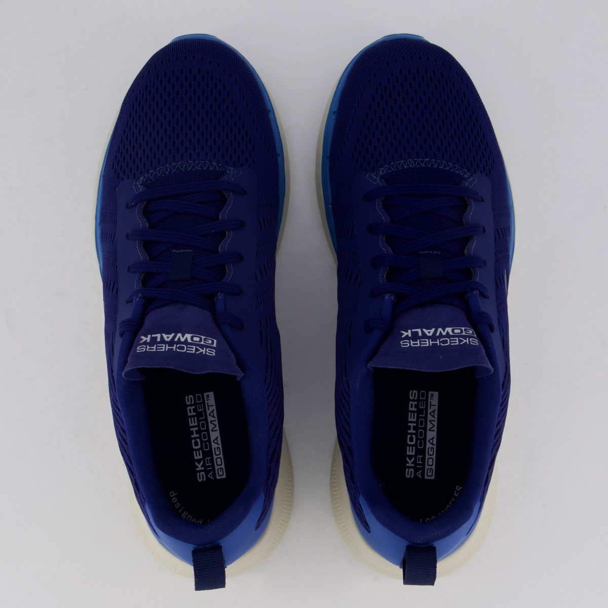 Tênis Skechers Go Walk 6 Marinho e Off White Azul 4